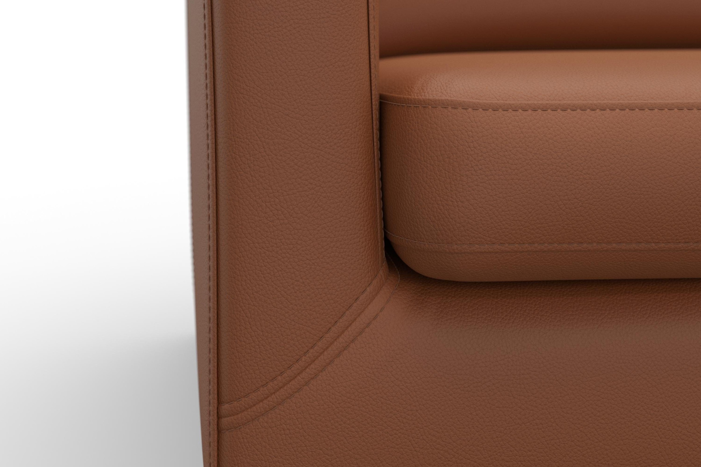 machalke® 3-Sitzer »amadeo«, Ledersofa mit geschwungenen Armlehnen, Breite 213 cm