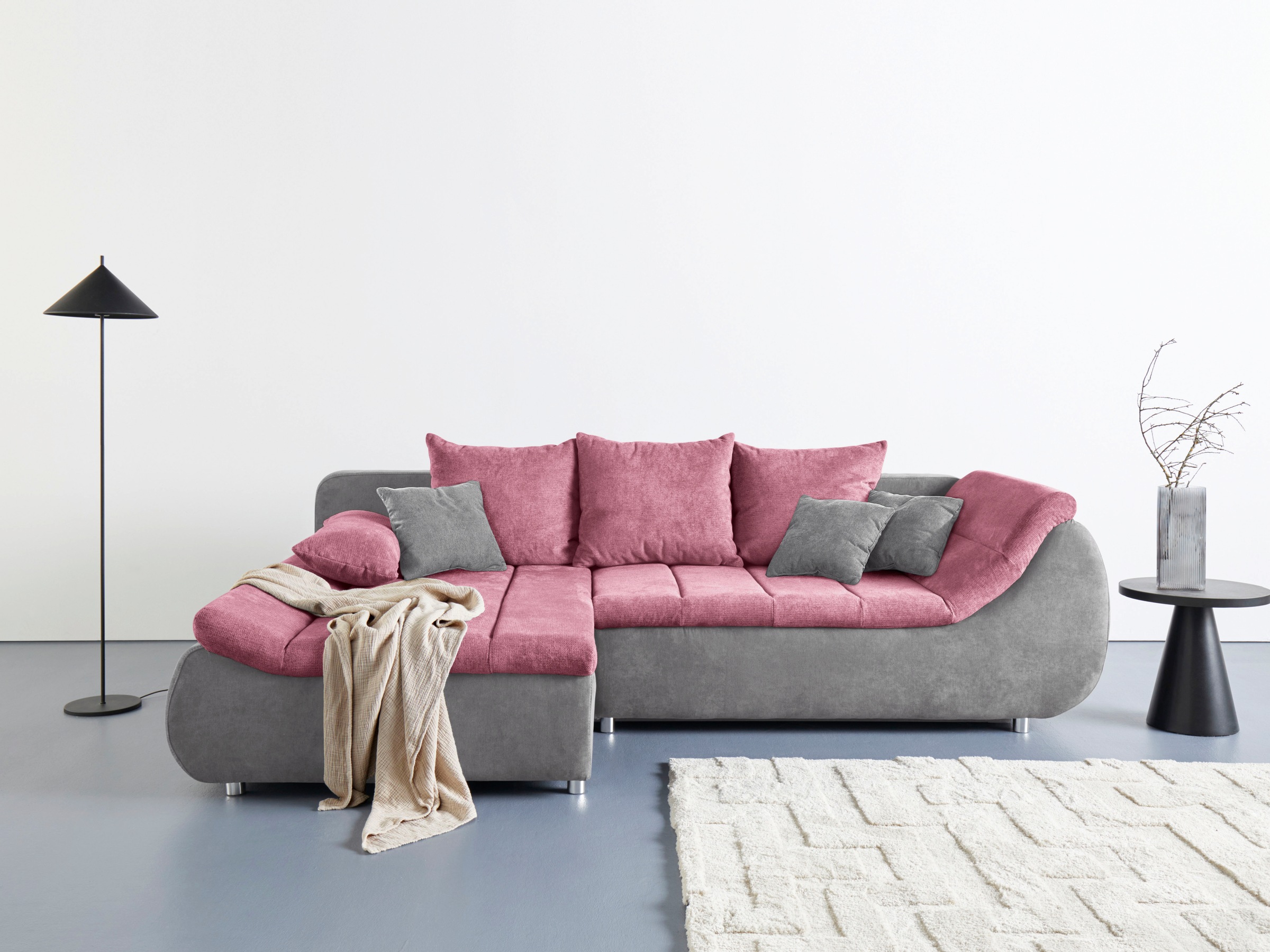 INOSIGN Ecksofa »Imola, elegant und modern, aktuelle Steppung im Sitz, bequ günstig online kaufen