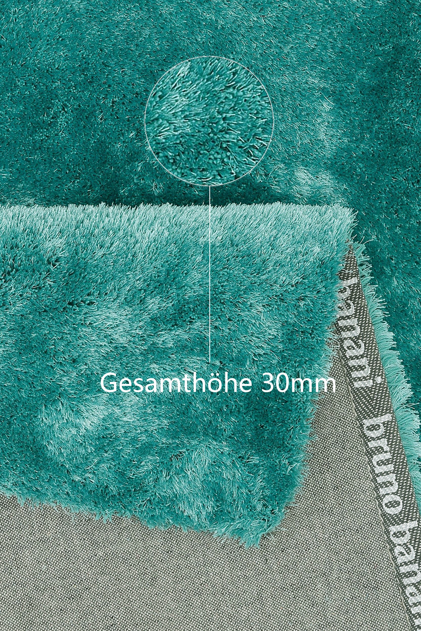 Bruno Banani Hochflor-Läufer »Dana Teppich, Kundenliebling«, rechteckig, 30 mm Höhe, Brücke, uni, weich, Mikrofaser, Diele, Flur, Wohnzimmer, Schlafzimmer