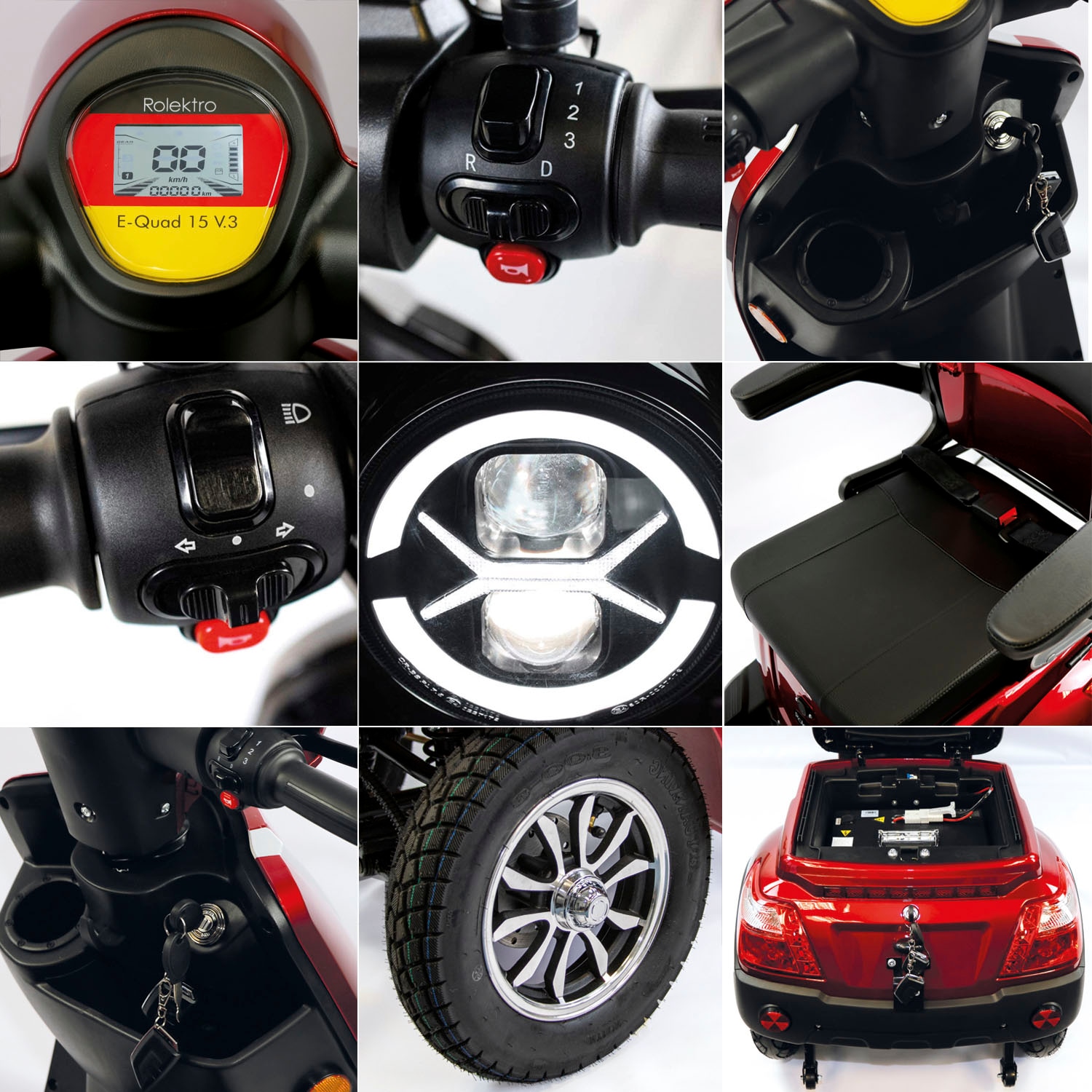 Rolektro Elektromobil »Rolektro E-Quad 15 V.3 Lithium«, (mit Topcase)