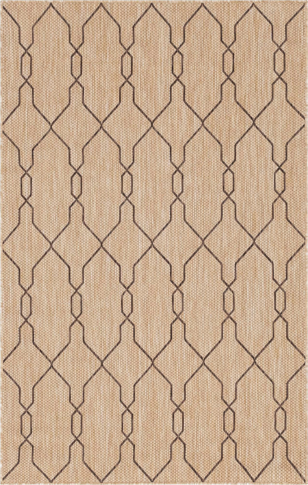 Myflair Möbel & Accessoires Teppich »Outdoor Crosses Lagerräumung«, rechteckig, 4 mm Höhe, Flachgewebe, In- und Outdoor geeignet