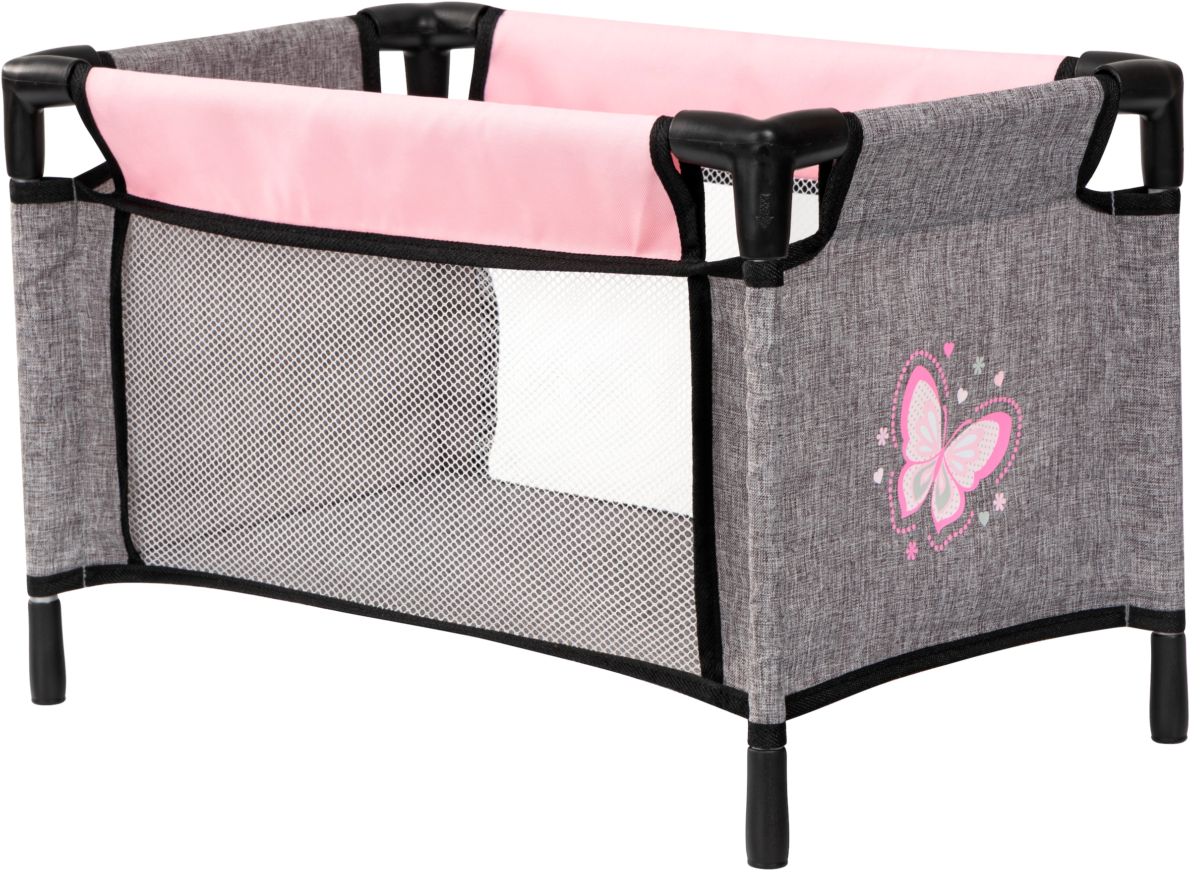 Bayer Puppenbett »Puppen-Reisebett-Set« inklusive Schlafsack, Teller, Trinkbecher, Besteck und Schnuller