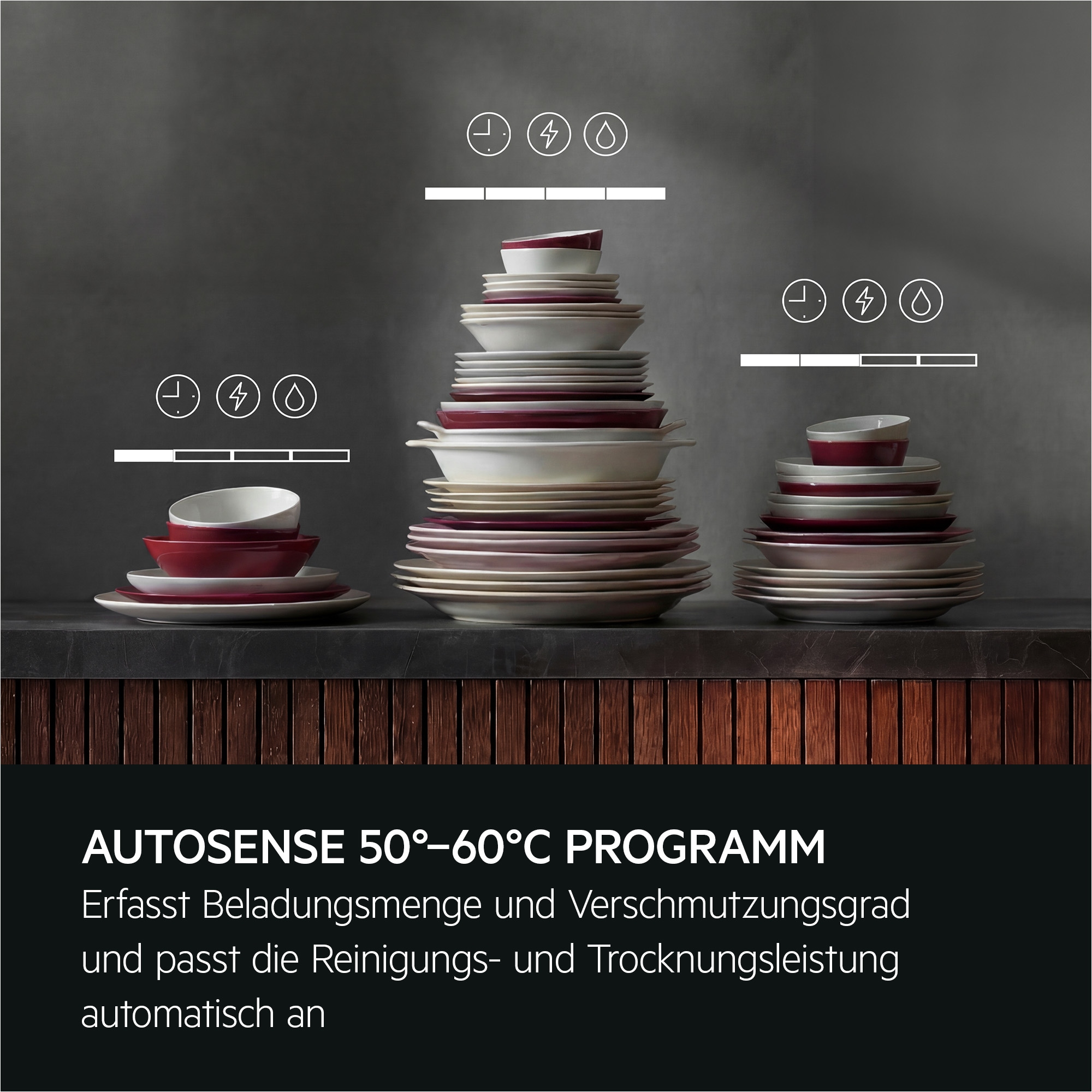 AEG Unterbaugeschirrspüler 6000 »GU620C2SCM« Spülmaschine – starke Sprühabdeckung, viel Platz & sauber