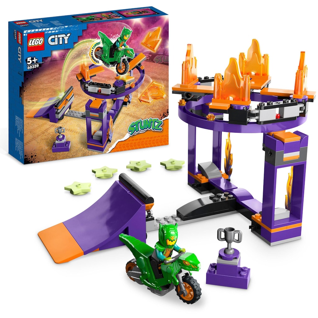 LEGO® Konstruktionsspielsteine »Sturzflug-Challenge (60359), LEGO® City Stuntz«, (144 St.)