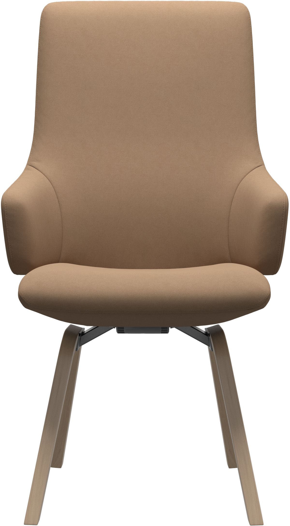 Stressless® Polsterstuhl »Laurel«, Microfaser DINAMICA, High Back mit Armlehne, Größe L, mit schräggestellten Beinen in Eiche