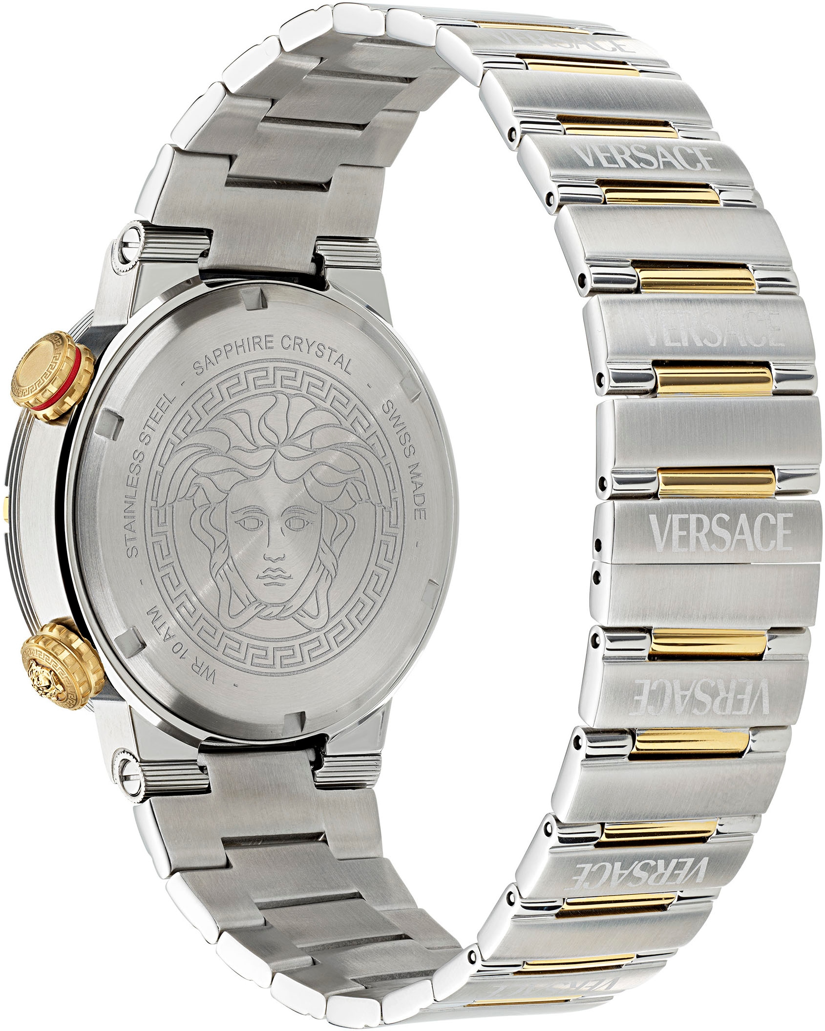 Versace Chronograph »GRECA LOGO DIVER«, Quarzuhr, Armbanduhr, Herrenuhr, Datum, Stoppfunktion, Swiss Made