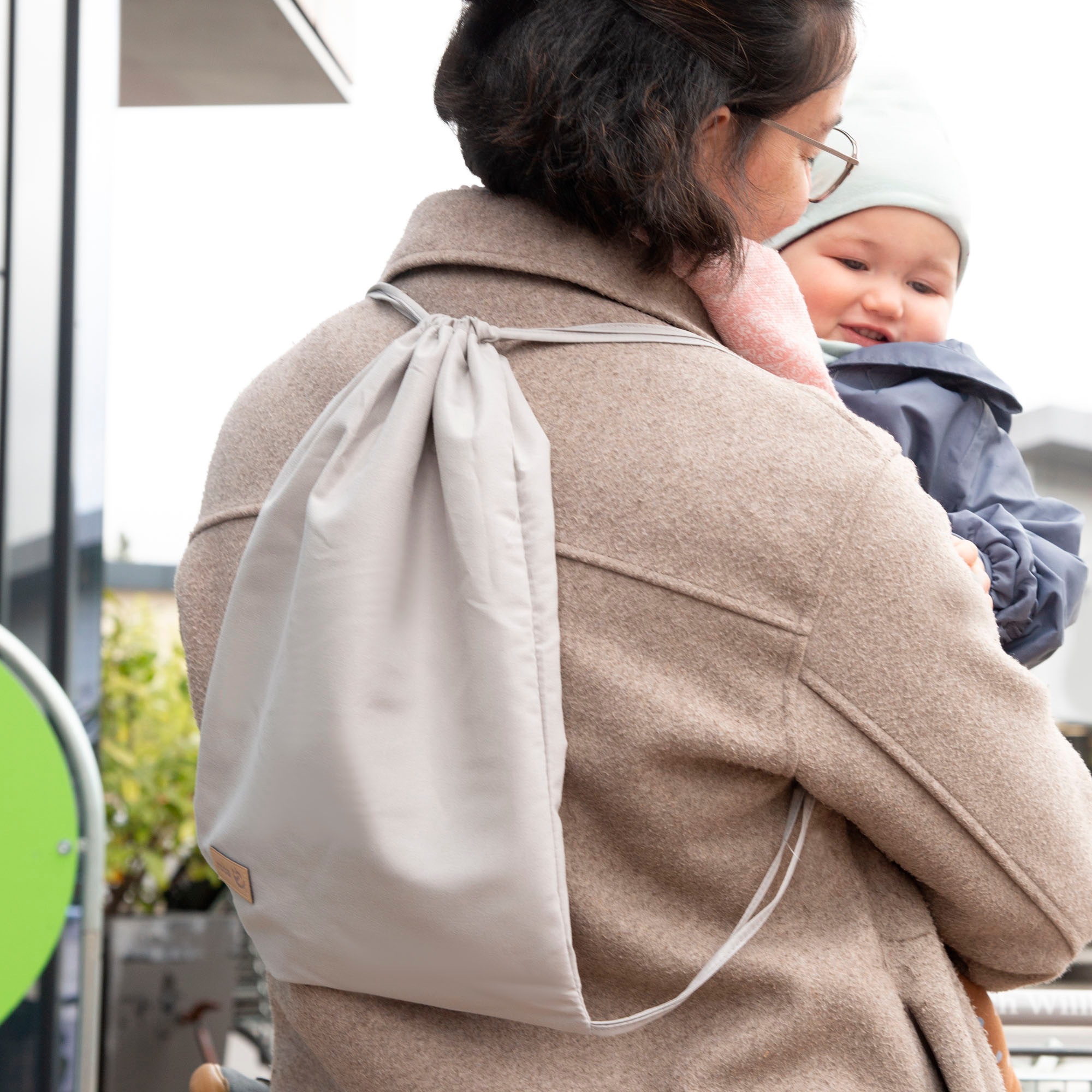 roba® Tragetuch »Style, anthrazit«, Einkaufswagenschutz inkl. Tragerucksack