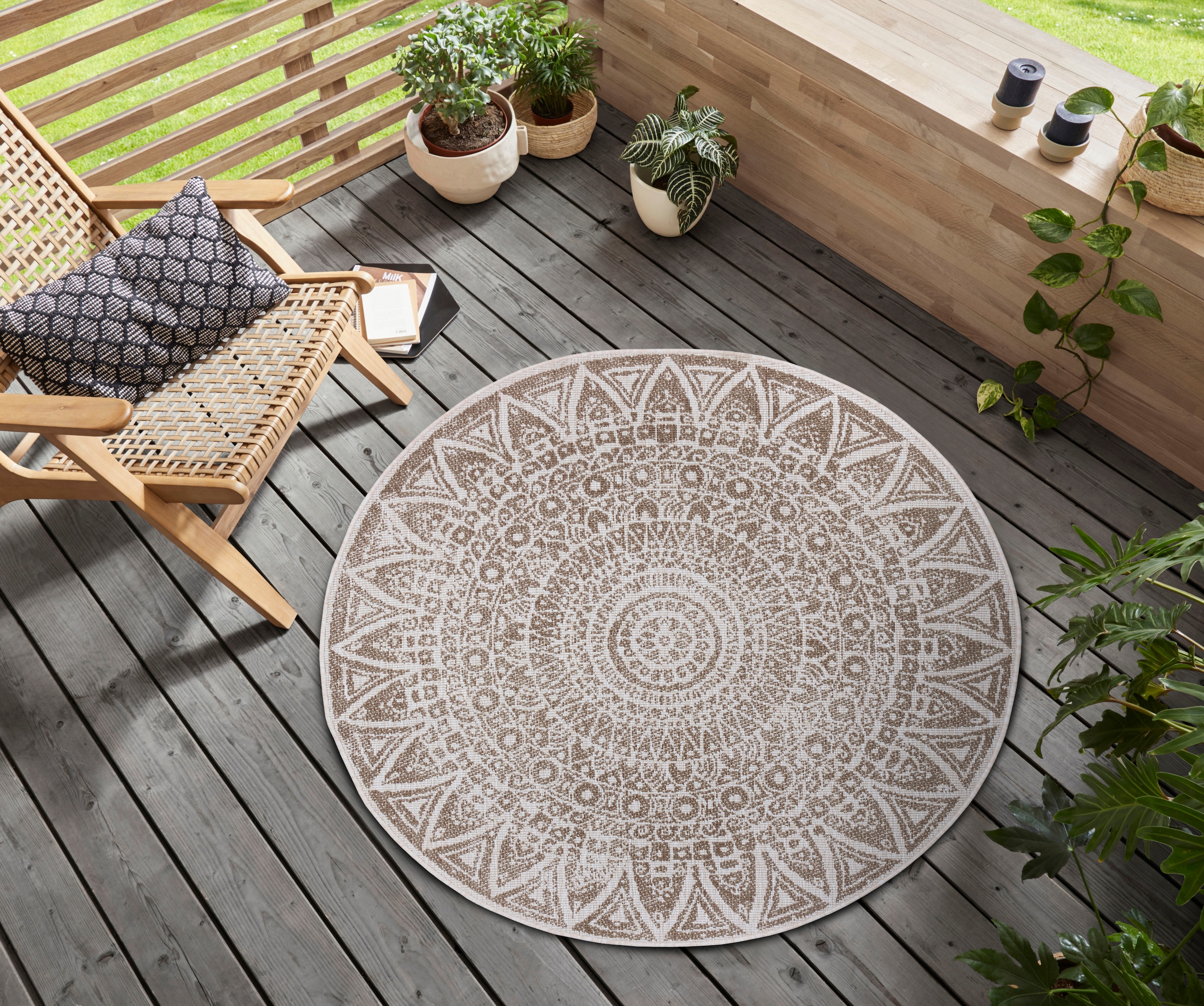 HANSE Home Teppich »Lilja Wendeteppich«, rund, 5 mm Höhe, In-& Outdoor, bei günstig online kaufen