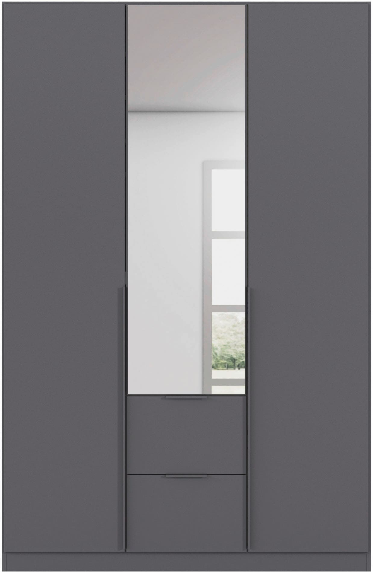rauch Drehtürenschrank »Kleiderschrank Schrank Garderobe AGORDO mit Dekor- oder Hochglanzfront«, (in zwei Griff-Farben mit Dekor- oder Hochglanzfront), mit Außenschubkästen, in 6 Breiten und 2 Höhen MADE IN GERMANY