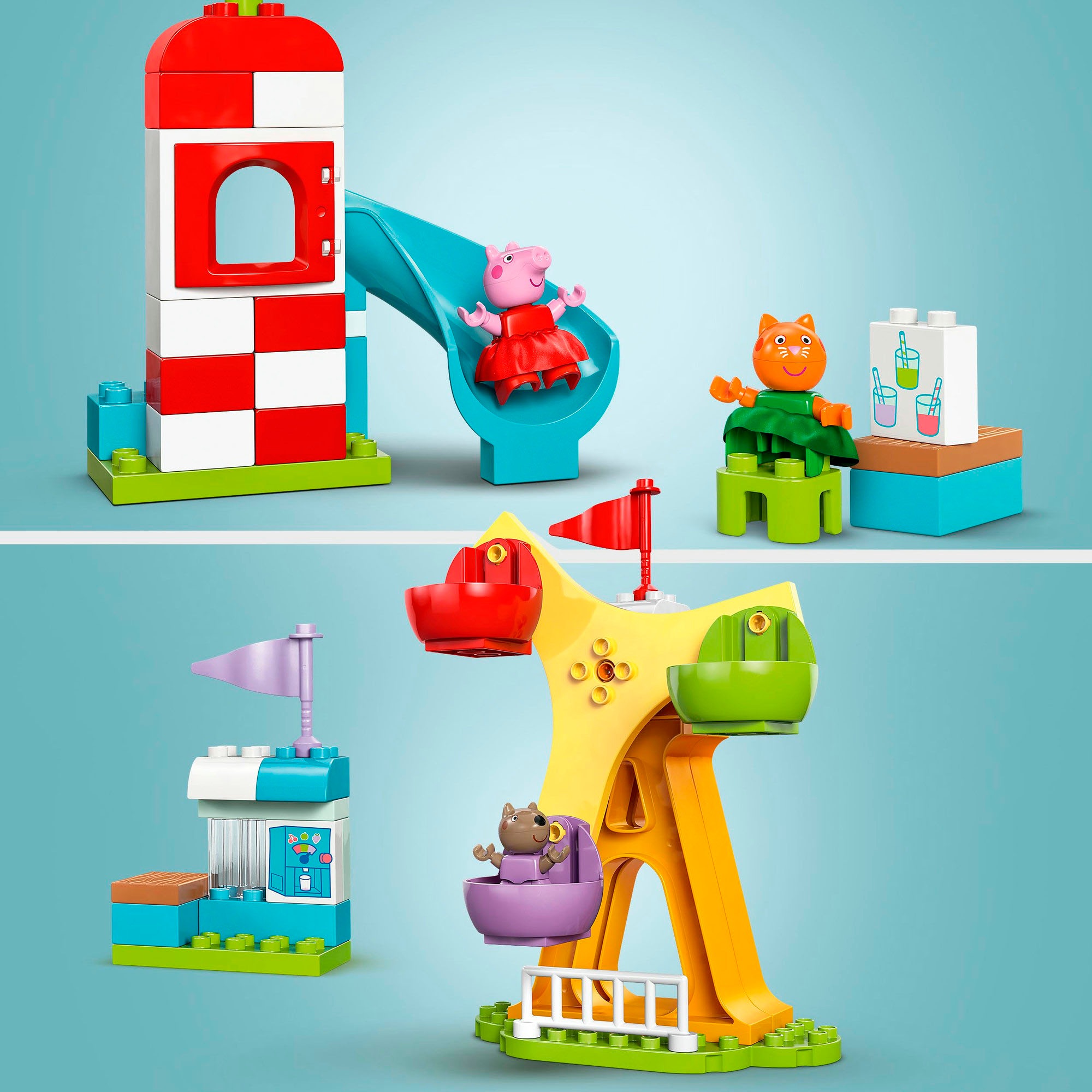 LEGO® Konstruktionsspielsteine »Jahrmarkt (10453), LEGO® DUPLO Peppa Pig«, (53 St.), Made in Europe