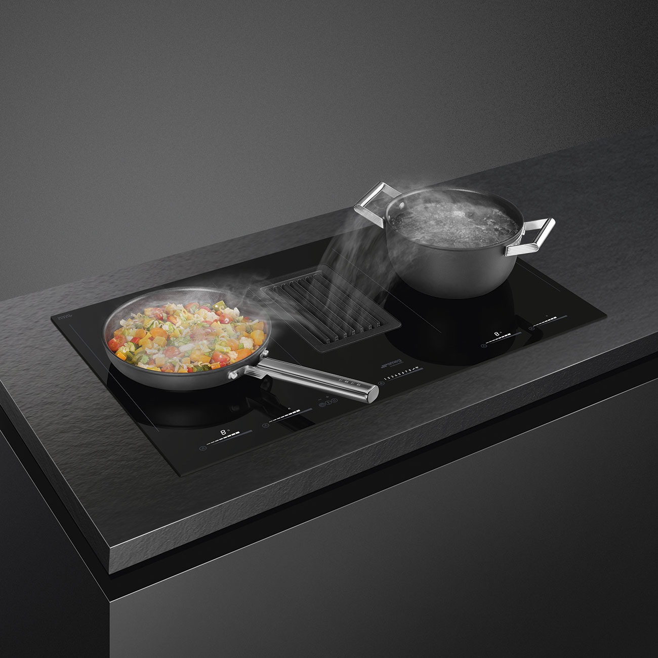 Smeg Kochfeld mit Dunstabzug »HOBD682D1«