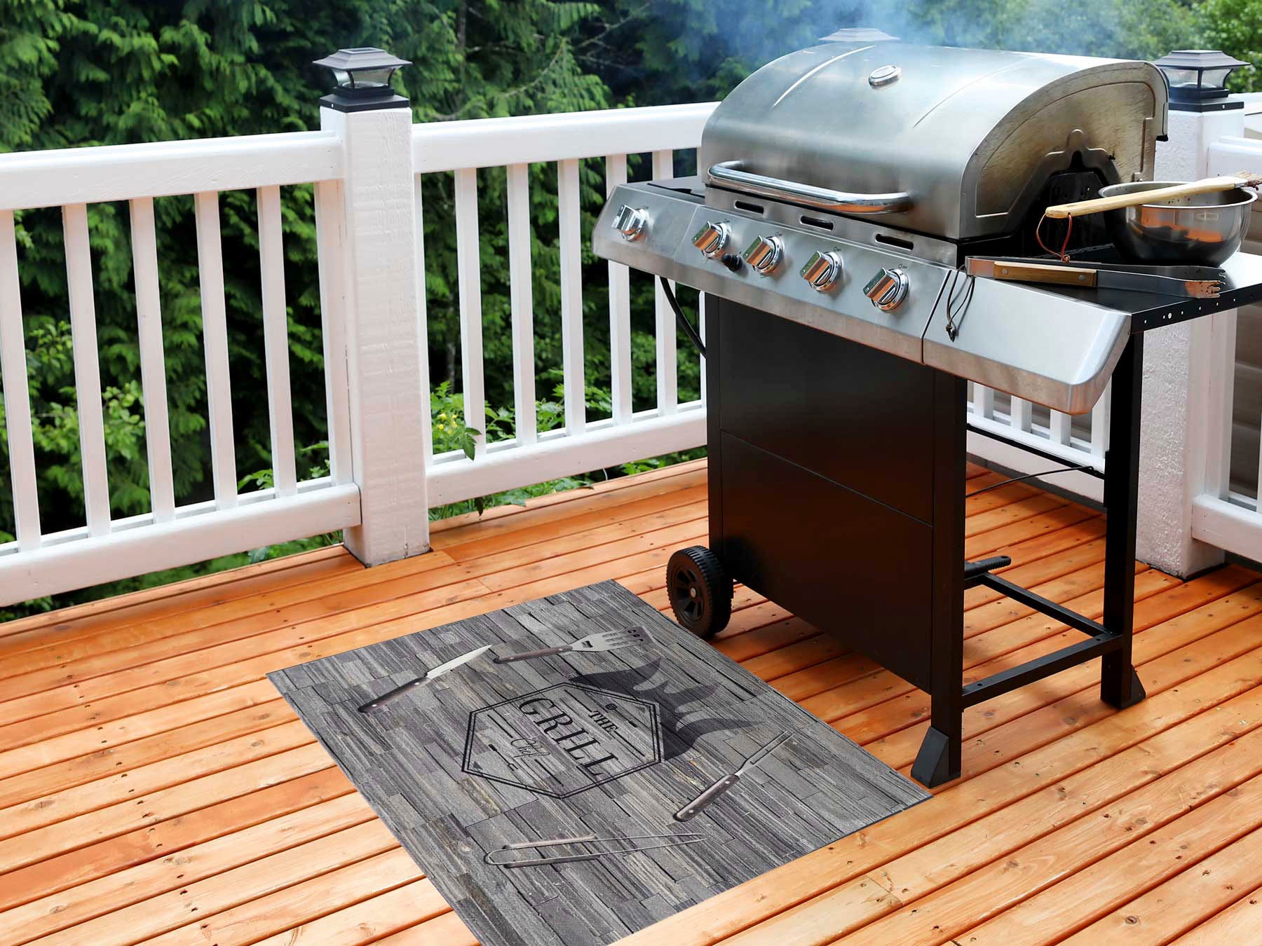 Primaflor-Ideen in Textil Fußmatte »BBQ Grillunterlage GRILL CHEF«, rechtec günstig online kaufen