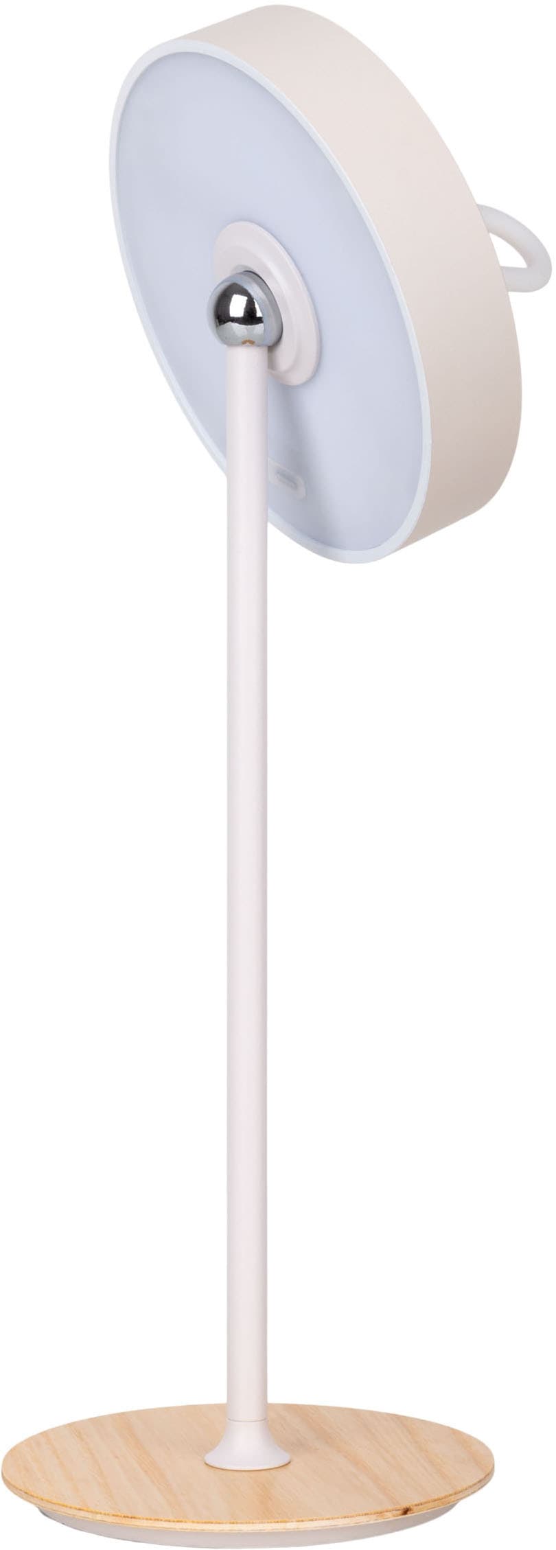 my home LED Tischleuchte »Charmont mit Holzfuß, abnehmbares Kopfteil als Hängeleuchte verwendbar« LED-Modul 1 Stk. Warmweiß aufladbar, inkl Akku + USB Kabel, Kopfteil magnetisch, abnehmbar, Holz