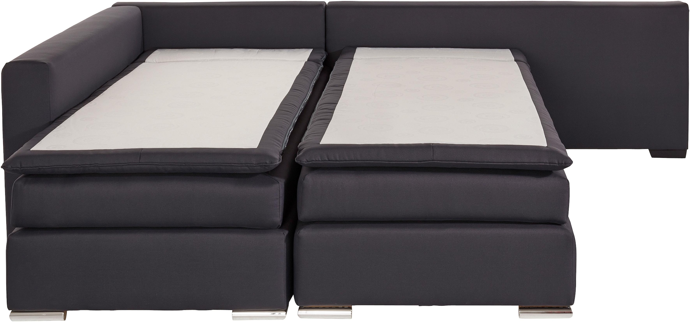 INOSIGN Ecksofa »Night & Day L-Form mit Dauer-Schlaffunktion ohne Armlehnen«, mit Boxspring-Bettfunktion 164x200 cm und Bettkasten, Dauerschläfer!