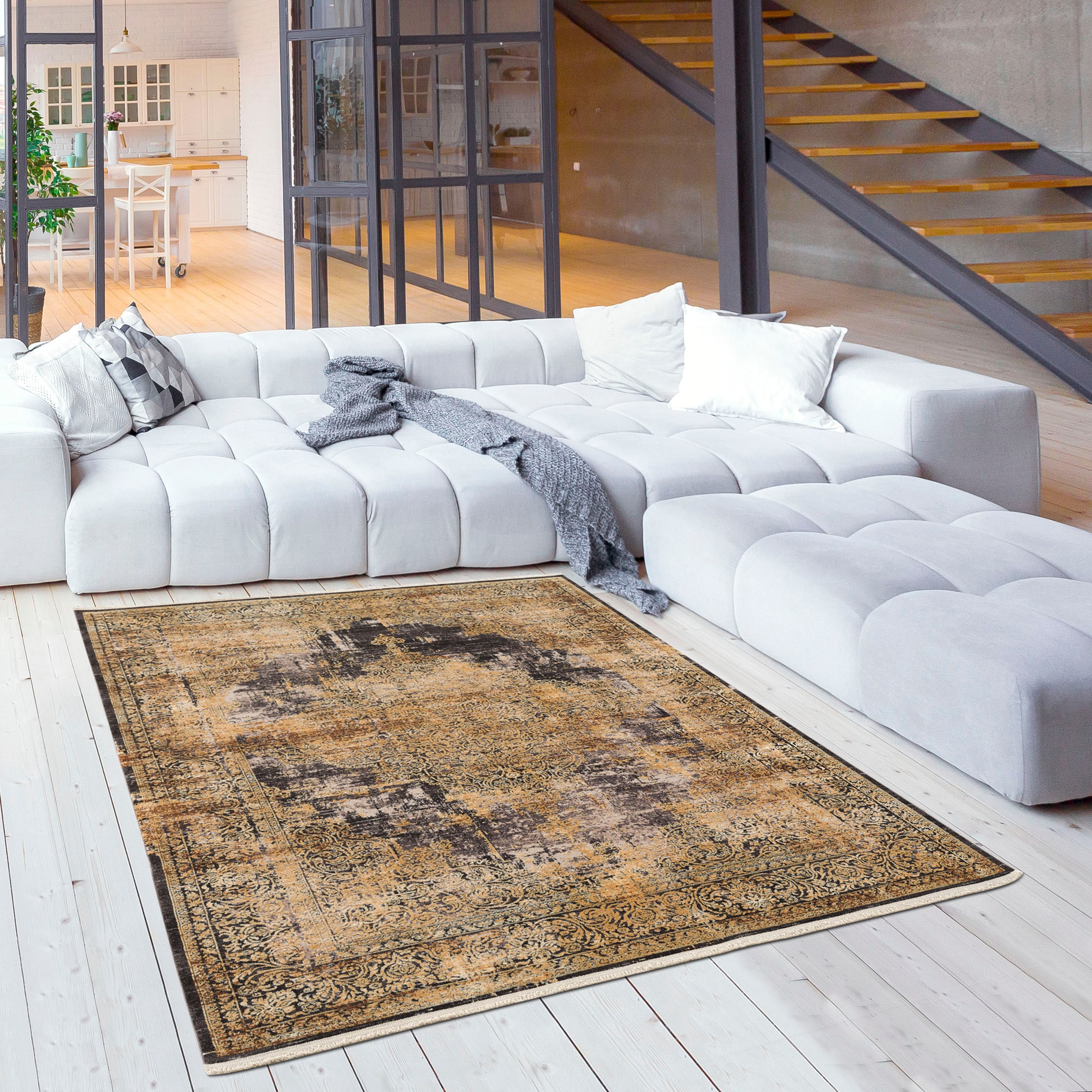 Sanat Teppich »Oasis 1868«, rechteckig, 8 mm Höhe, Wohnzimmer, Kurzflor, Or günstig online kaufen
