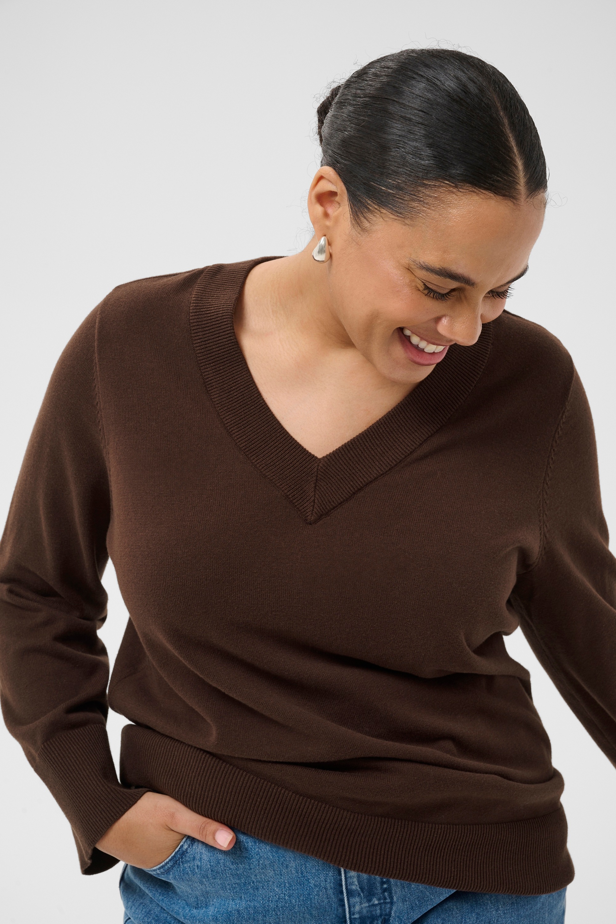 KAFFE Curve Strickpullover »Damen Strickpullover KCharia«