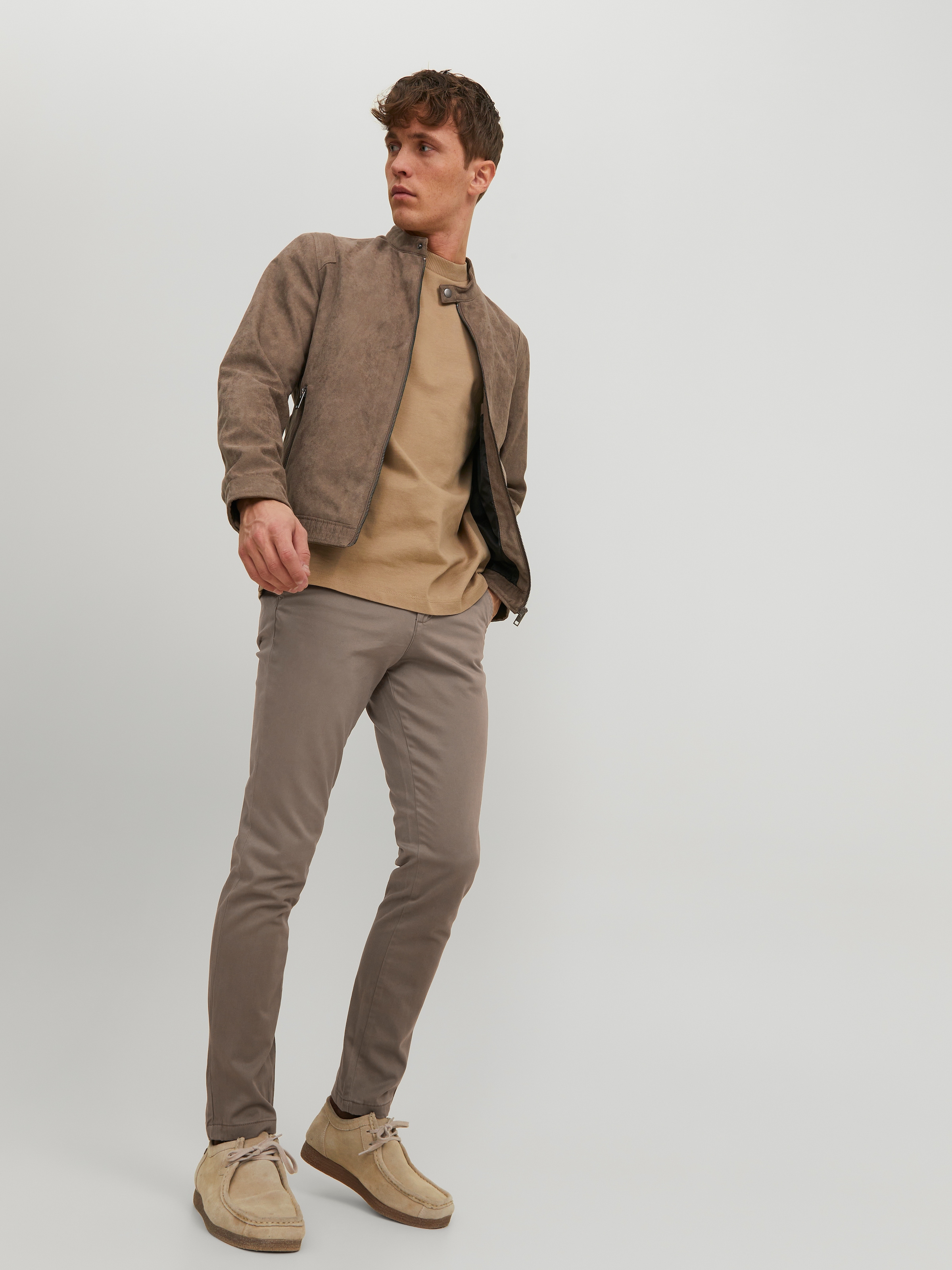Jack & Jones Chinohose »JJIMARCO mit Badge und hohem Tragekomfort«  unifarben, modisch, slim fit, Baumwollmischung