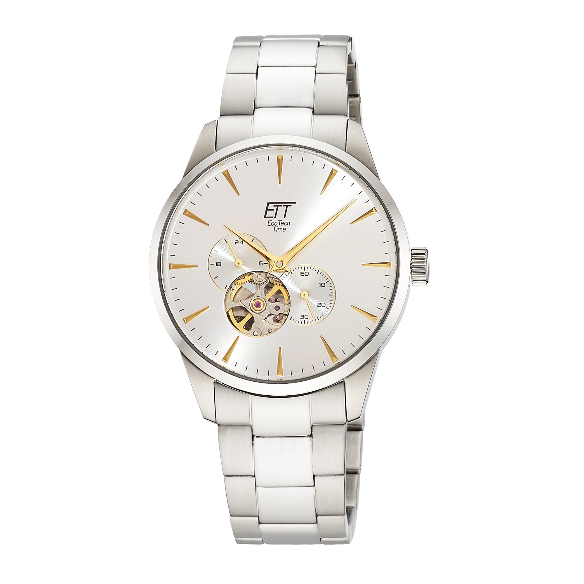 ETT Automatikuhr »Motion Drive« Armbanduhr, Herrenuhr, Mechanische Uhr, Edelstahlarmband, analog