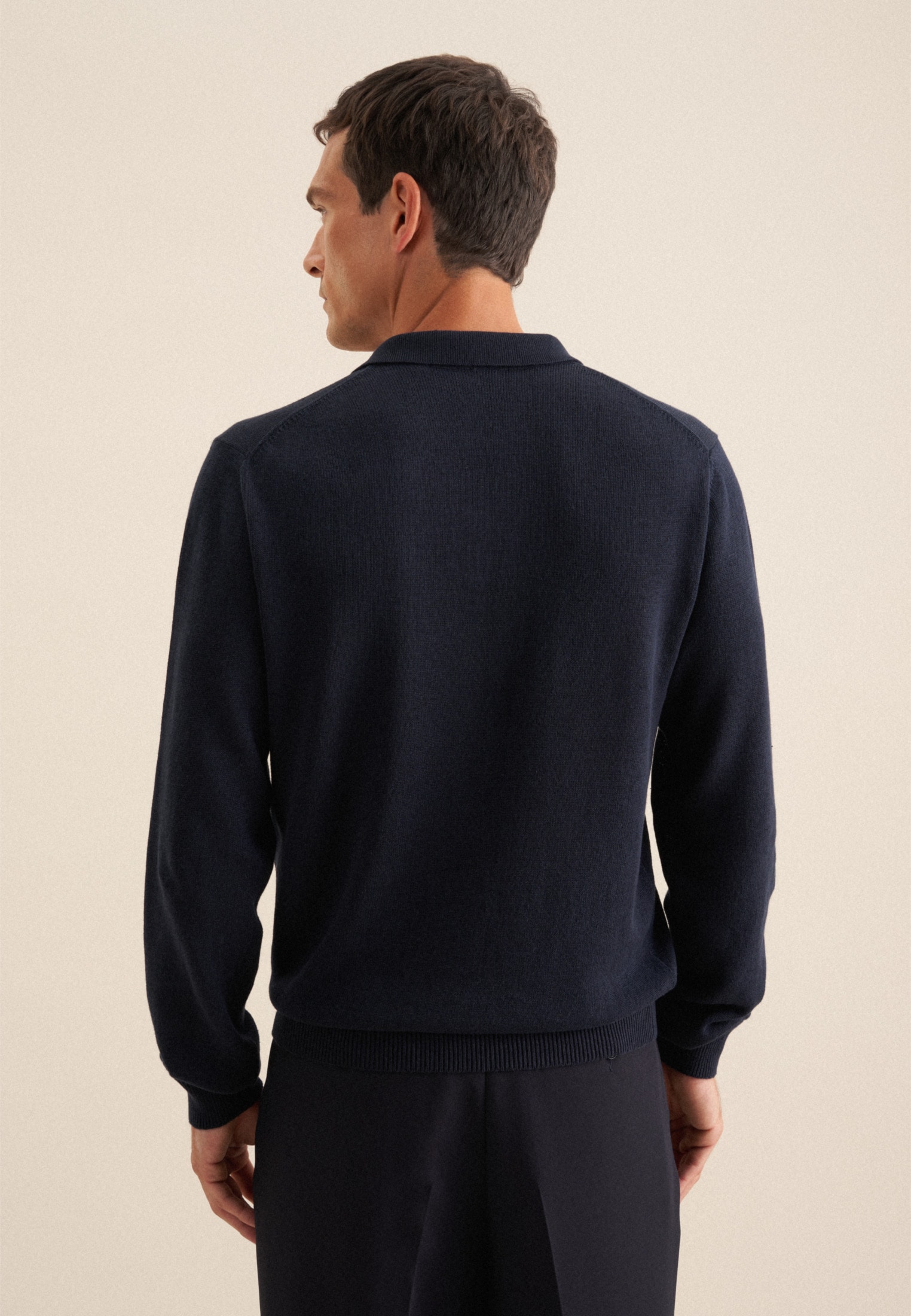 seidensticker Strickpullover »Regular«, Langarm Kragen Uni