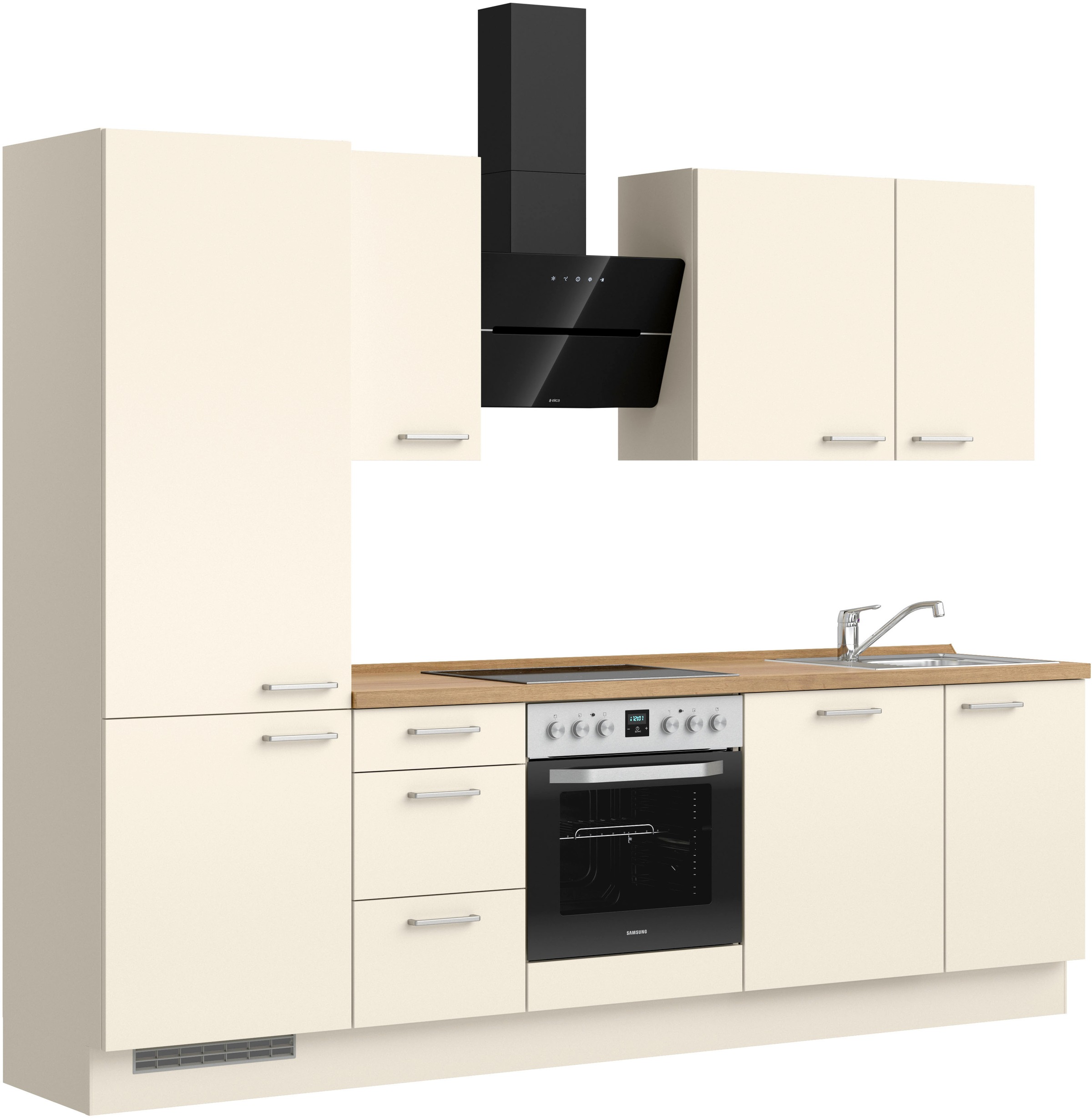 nobilia® Küchenzeile »"Touch II"«, vormontiert, Ausrichtung wählbar, Breite 270 cm, wahlw. mit E-Geräten
