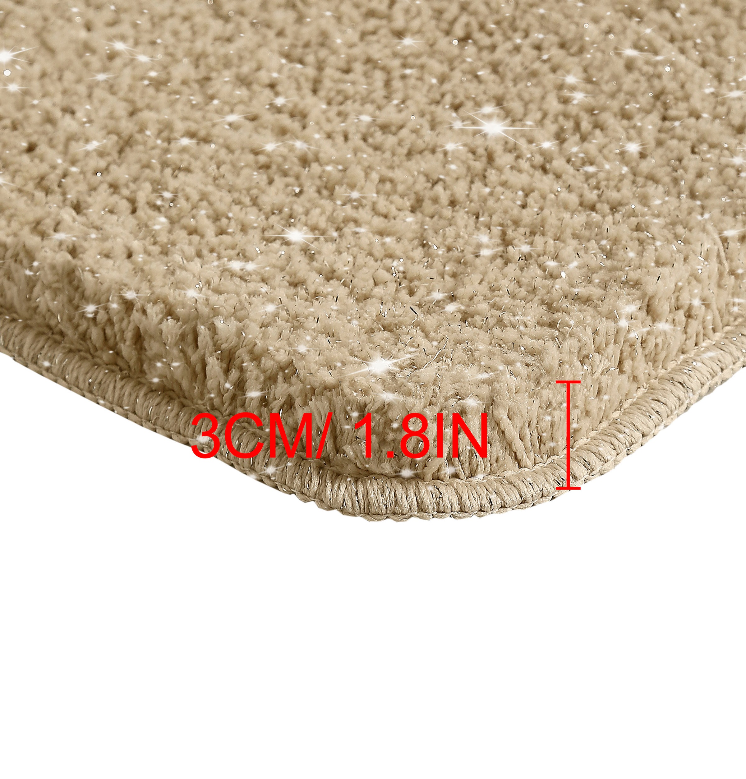 my home Badematte »Glitzer«, rutschhemmend beschichtet, fußbodenheizungsgeeignet-schnell trocknend-strapazierfähig, Badteppich, Akzente durch Glitzer-Garn