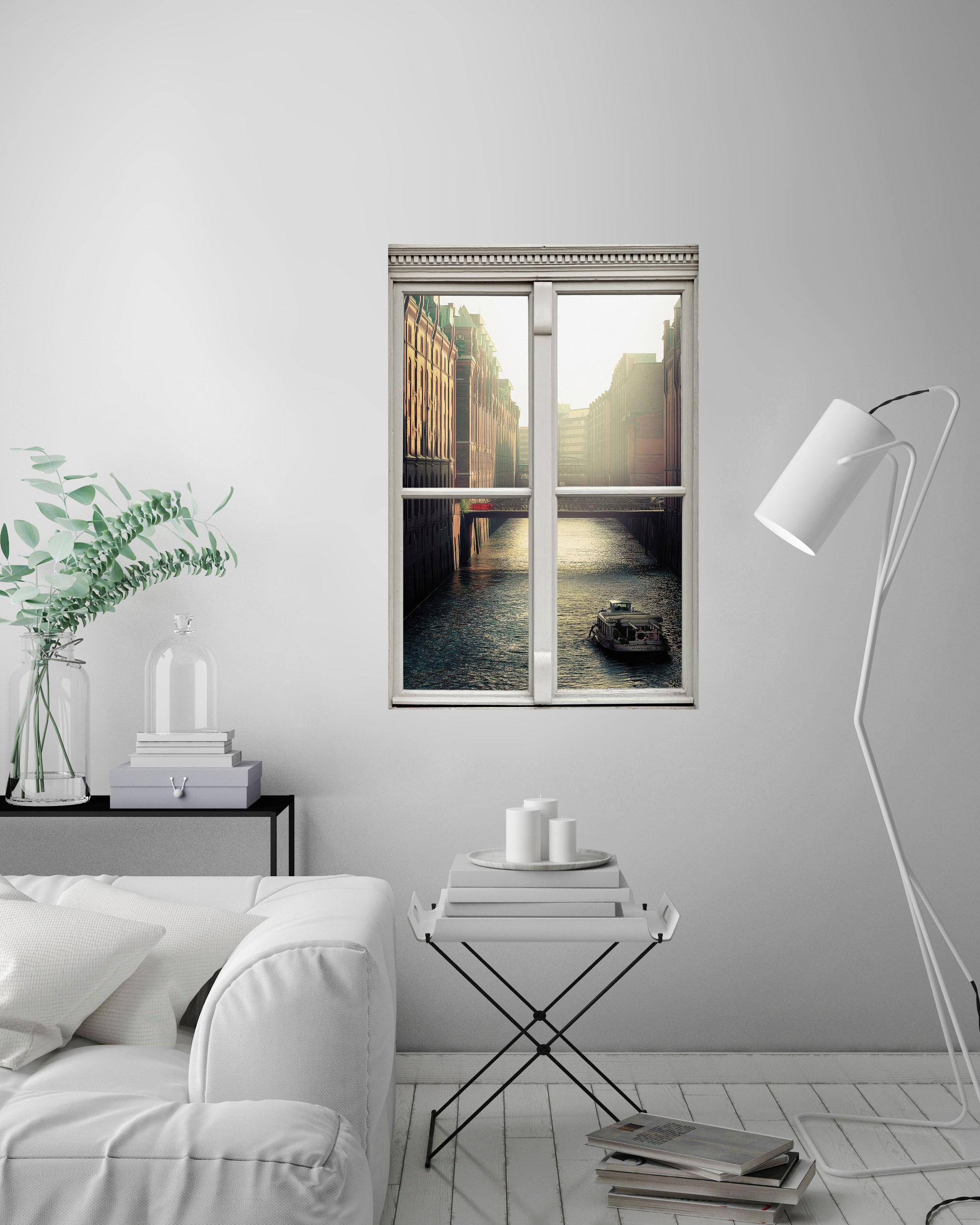 queence Wandsticker »Fluss«, Wandsticker, Wandbild, selbstklebend, 3D, Fenster