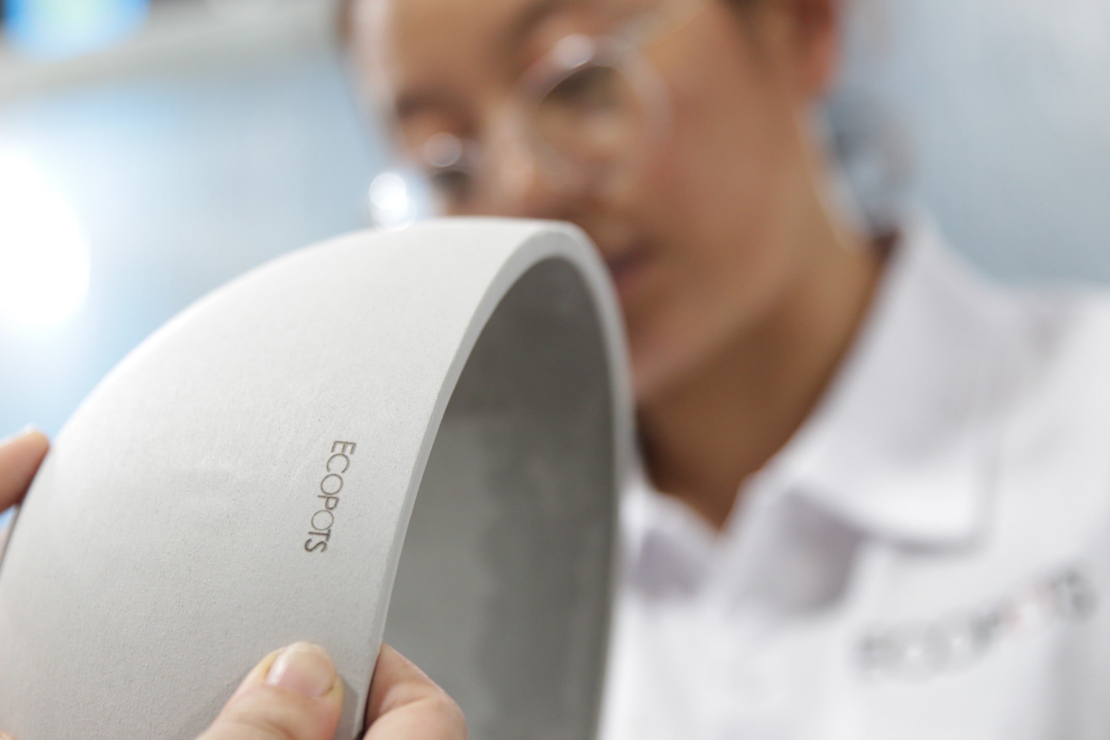 ECOPOTS Blumentopfuntersetzer »SQUARE SAUCER Grey« BxTxH: 18x18x2,5 cm