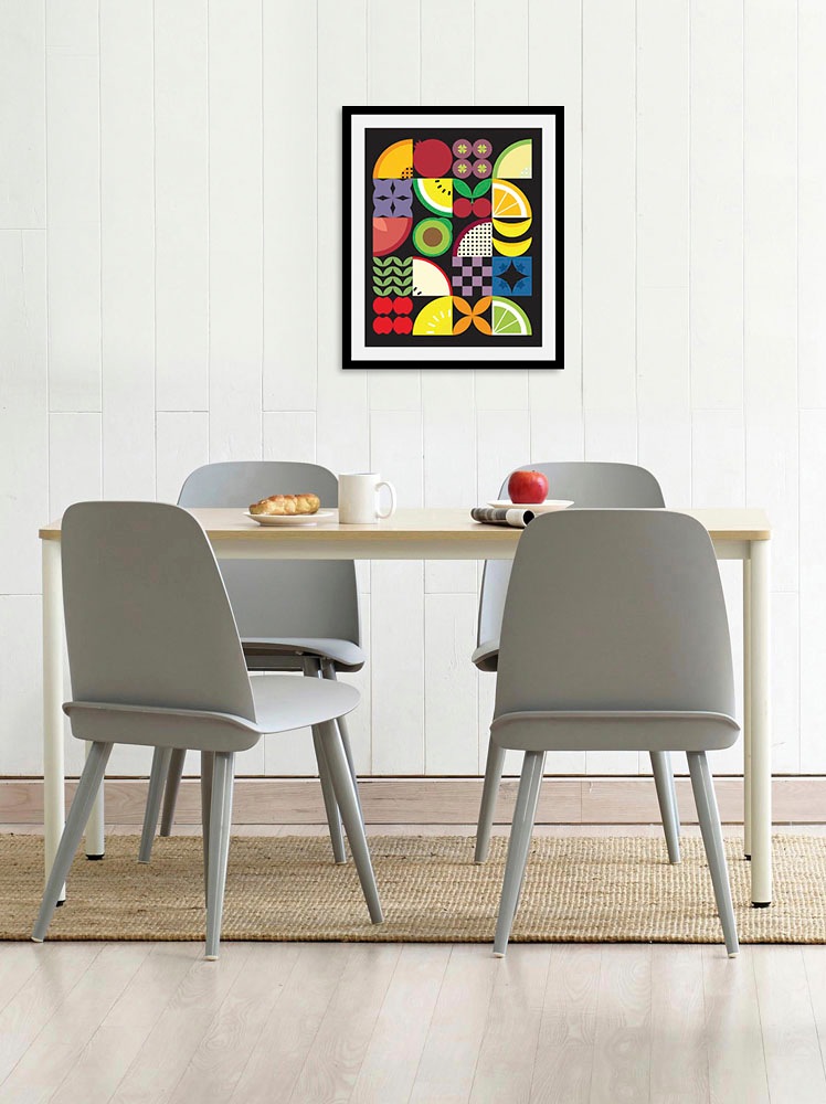 queence Bild »Fibi«, Obst-Obst Bilder-Essen-Lebensmittel-Kunst-Abstrakt-Art günstig online kaufen