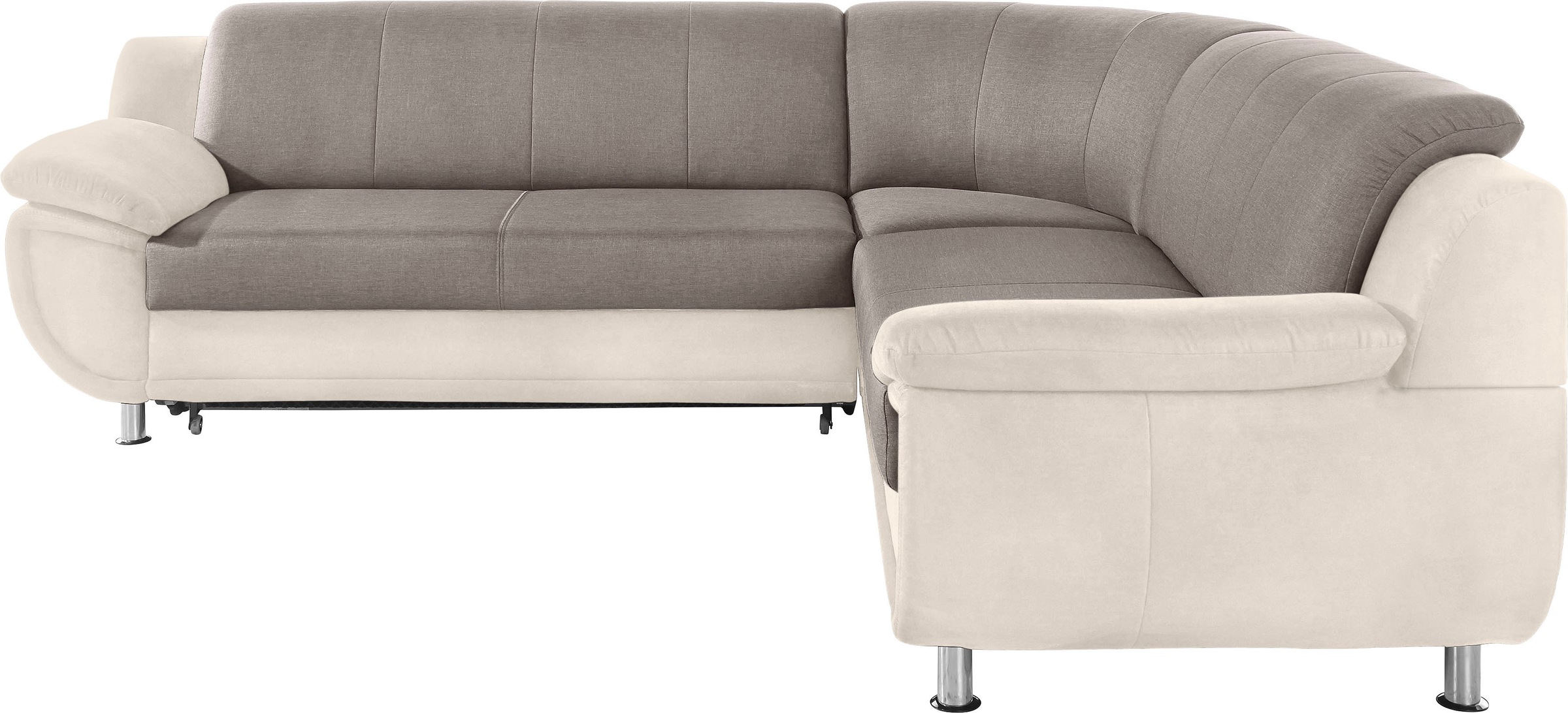 TRENDMANUFAKTUR Ecksofa »Rondo 3, zeitlos und modern, im Materialmix, L-Form«, wahlweise Federkern für hohen Sitzkomfort, wahlweise Bettfunktion