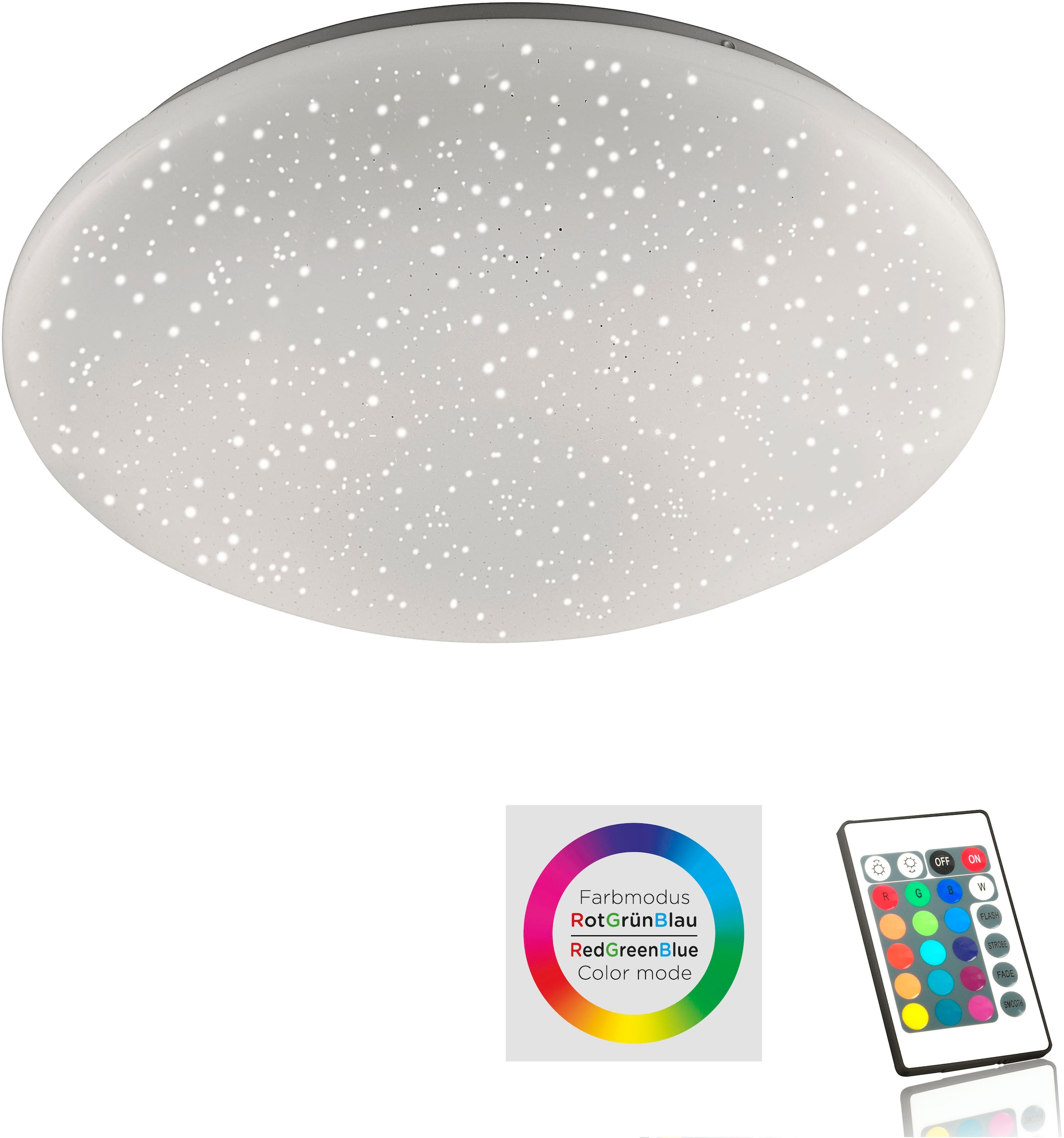 JUST LIGHT Deckenleuchte »SKYLER«, 1 flammig, Leuchtmittel LED-Board | LED fest integriert, RGB+W