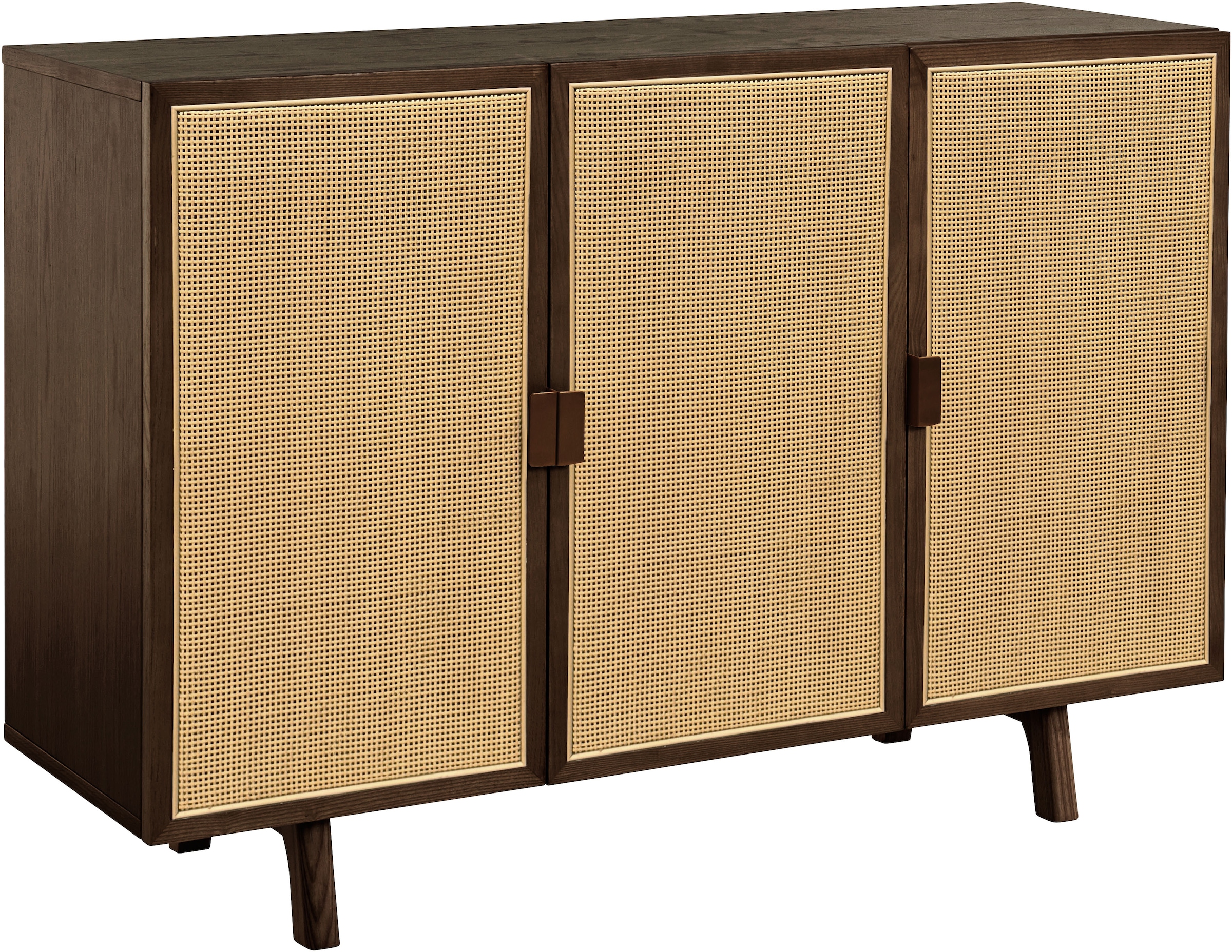 LeGer Home by Lena Gercke Sideboard »Lina« Mit Rattan Einsatz, 4 Innenfächer, teilmassiv