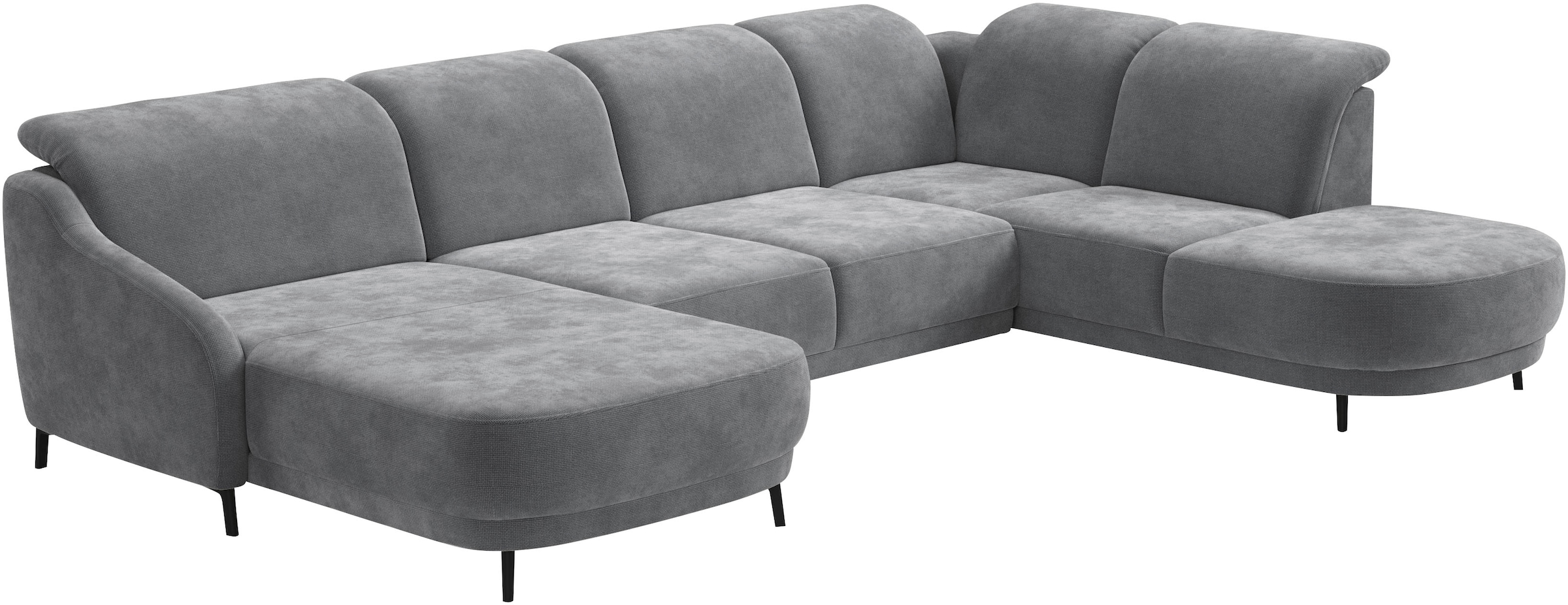 sit&more Wohnlandschaft »Blues U-Form«, inkl. Kopfteilverstellung, wahlweise mit Klapptisch und USB