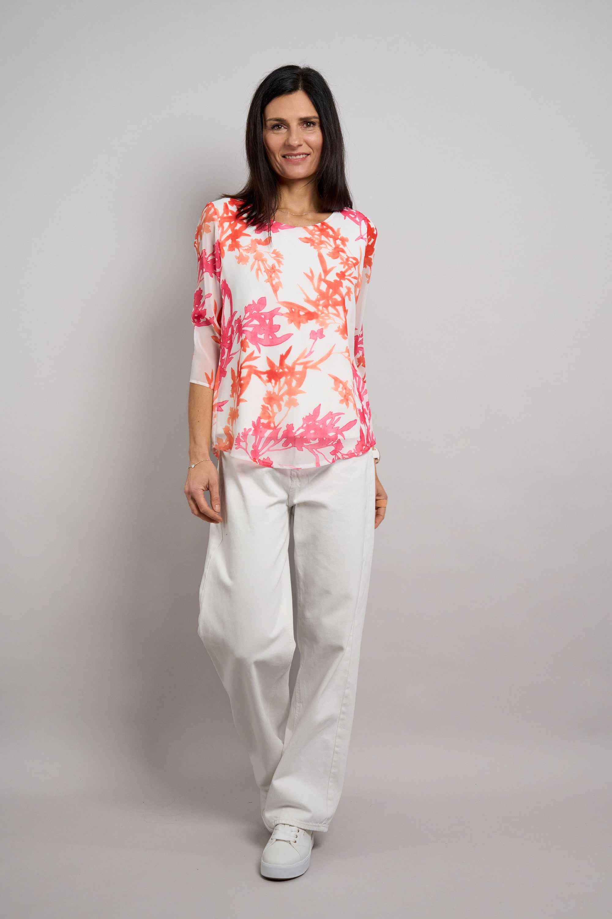 Seidel Moden Druckbluse mit floralem Muster - MADE IN GERMANY