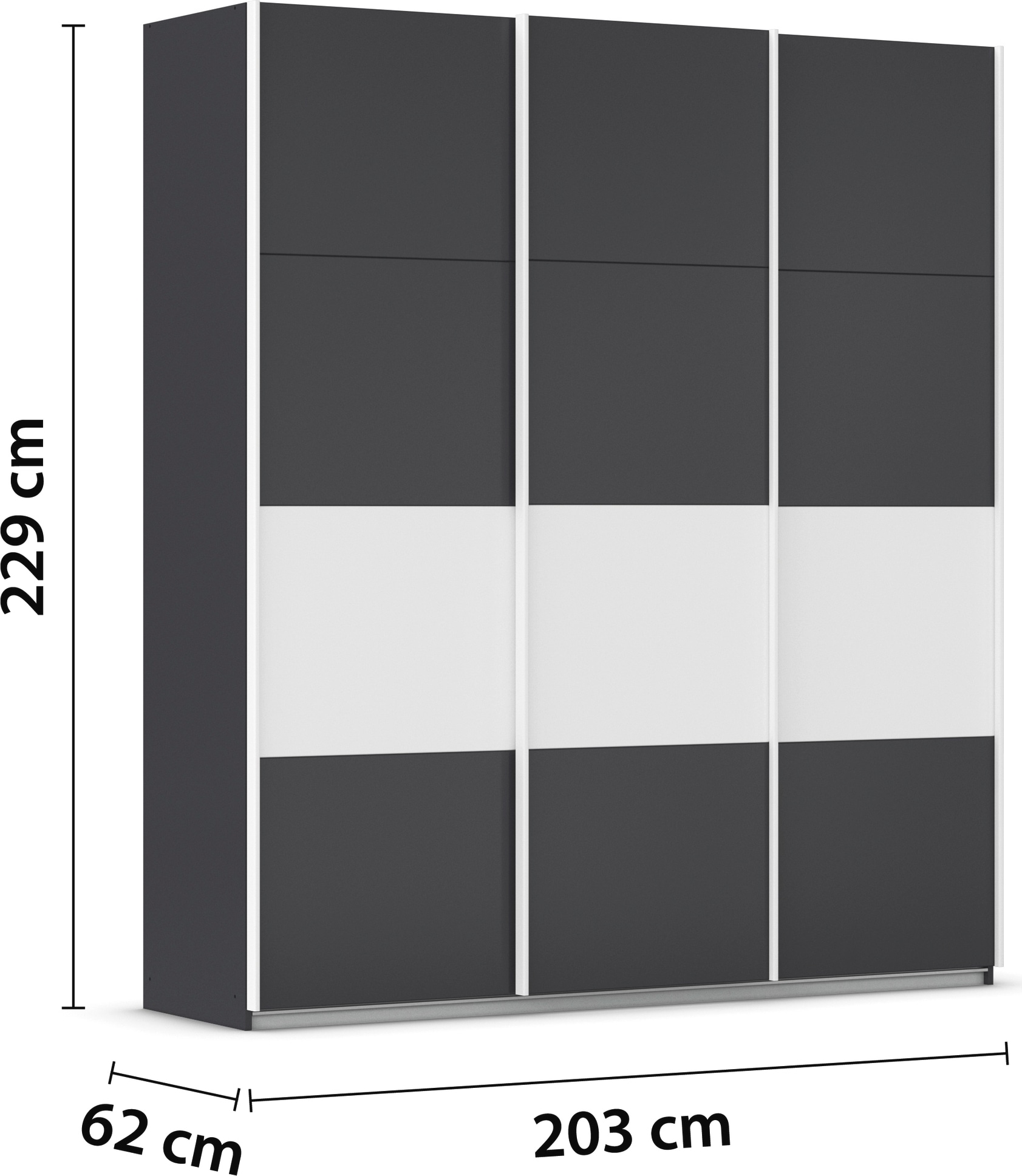 rauch Schwebetürenschrank »Schwebetürenschrank Kleiderschrank Schrank Garderobe CORTONA«, inkl. Inneneinteilung, 2 Stoffboxen und zusätzlichen Einlegeböden
