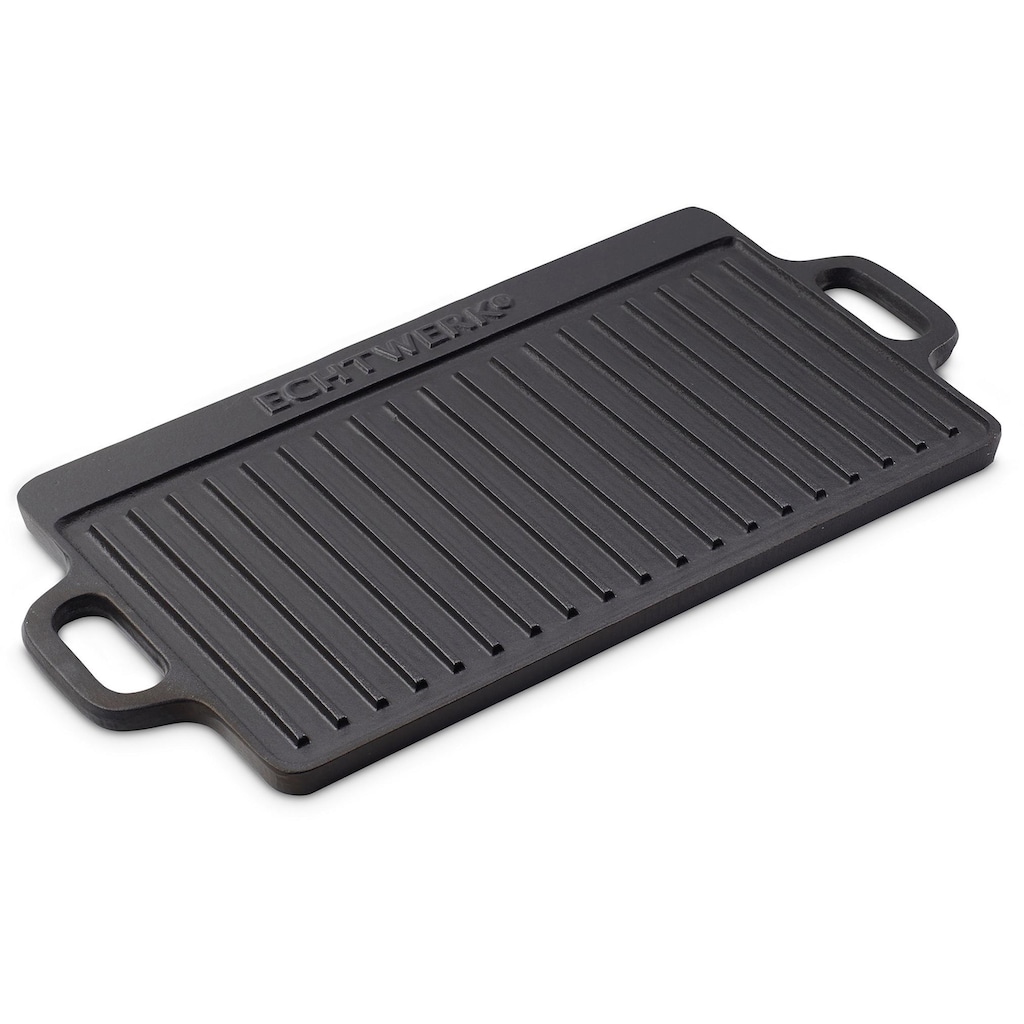 ECHTWERK Grillplatte »Smal«, Grillpfanne aus Gusseisen, Emaille-Beschichtung, 45,5 x 23 cm