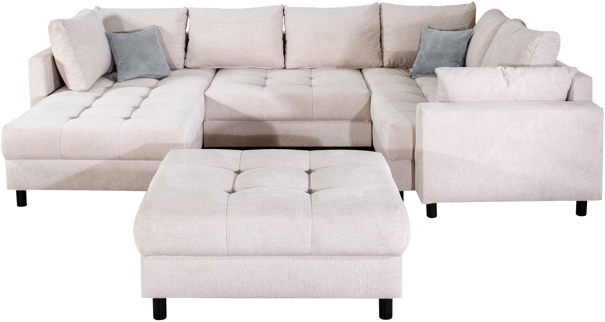 COLLECTION AB Wohnlandschaft »Toni U-Form mit Armlehne« inkl. Hocker und Zi günstig online kaufen