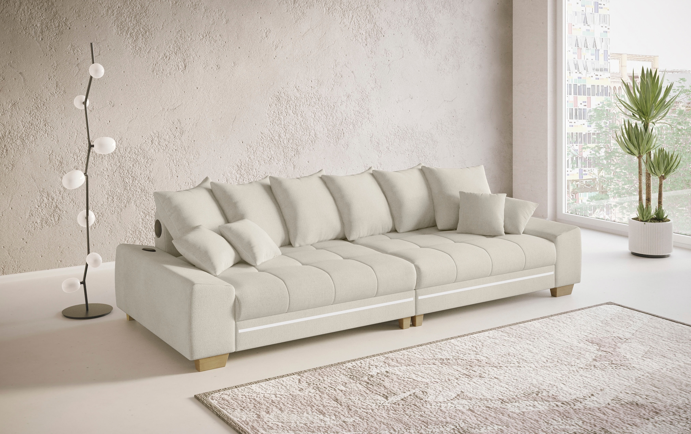 Mr. Couch Big-Sofa »Nikita II«, mit RGB-LED, Bluetooth-Soundsystem, Kaltschaum