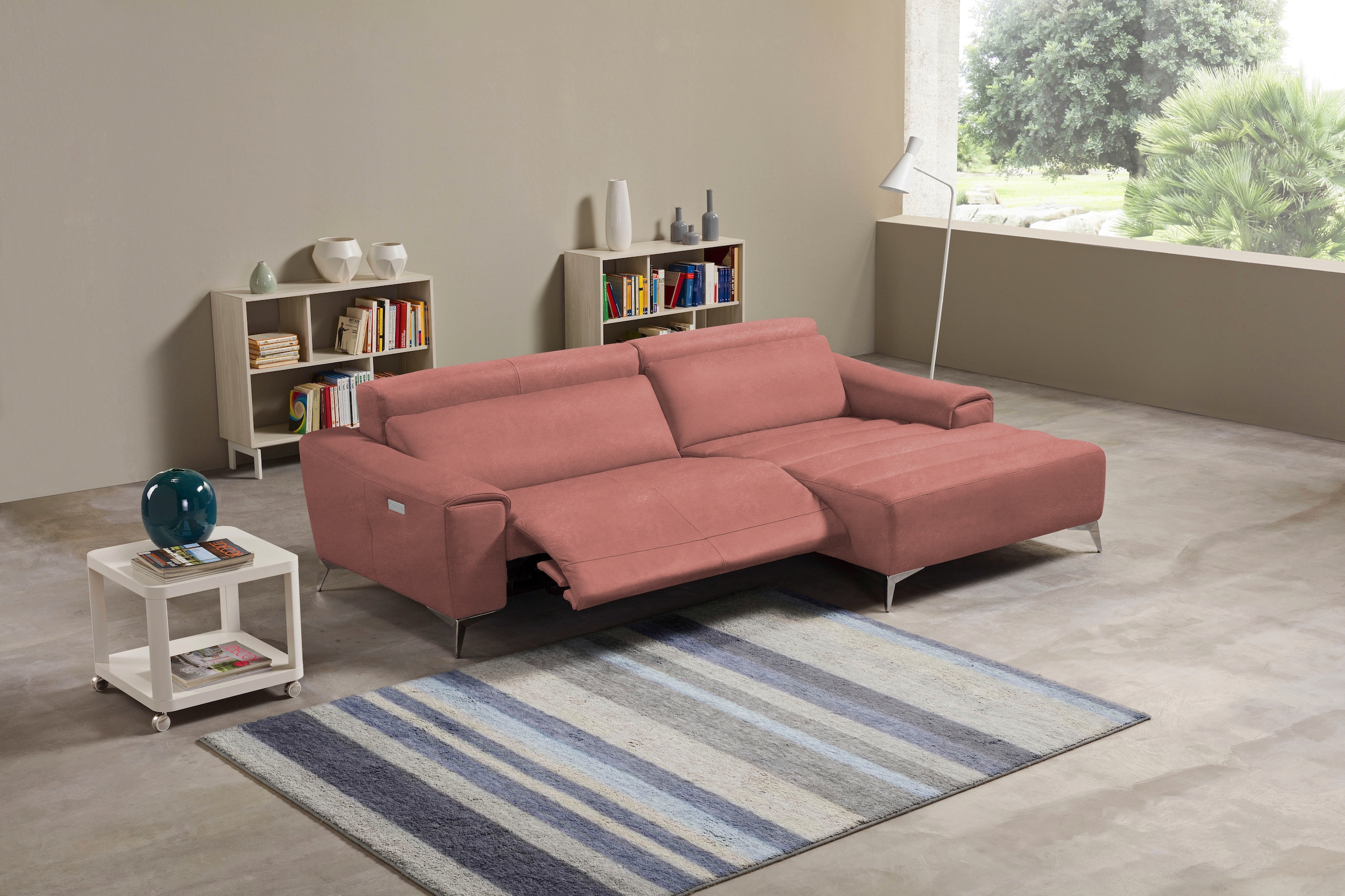 Egoitaliano Ecksofa »Suzette, Designsofa mit hohem Sitzkomfort«, mit Recami günstig online kaufen
