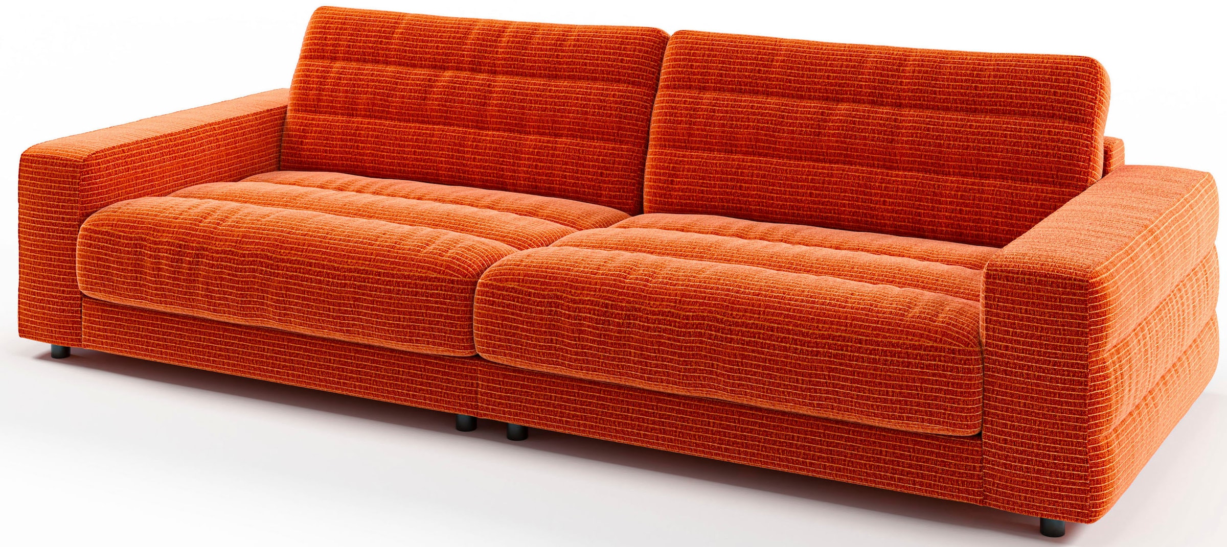 3C Candy Big-Sofa »Stripes Megasofa, tolle Verarbeitungsdetails, bequem und komfortabel«, Lose Rückenkissen, mit feiner Quersteppung