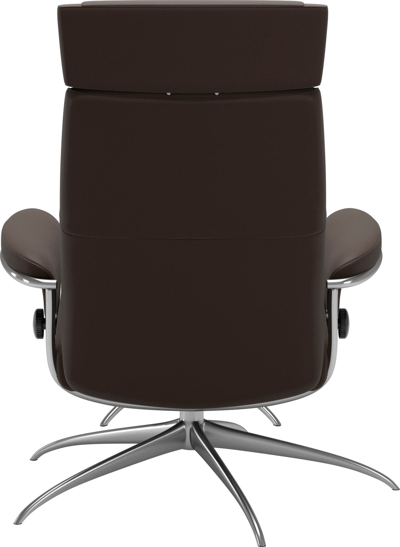 Stressless® Relaxsessel »Paris«, (Set, Relaxsessel mit Hocker), mit Hocker, Low Back mit Kopfstütze, mit Star Base, Gestell Chrom