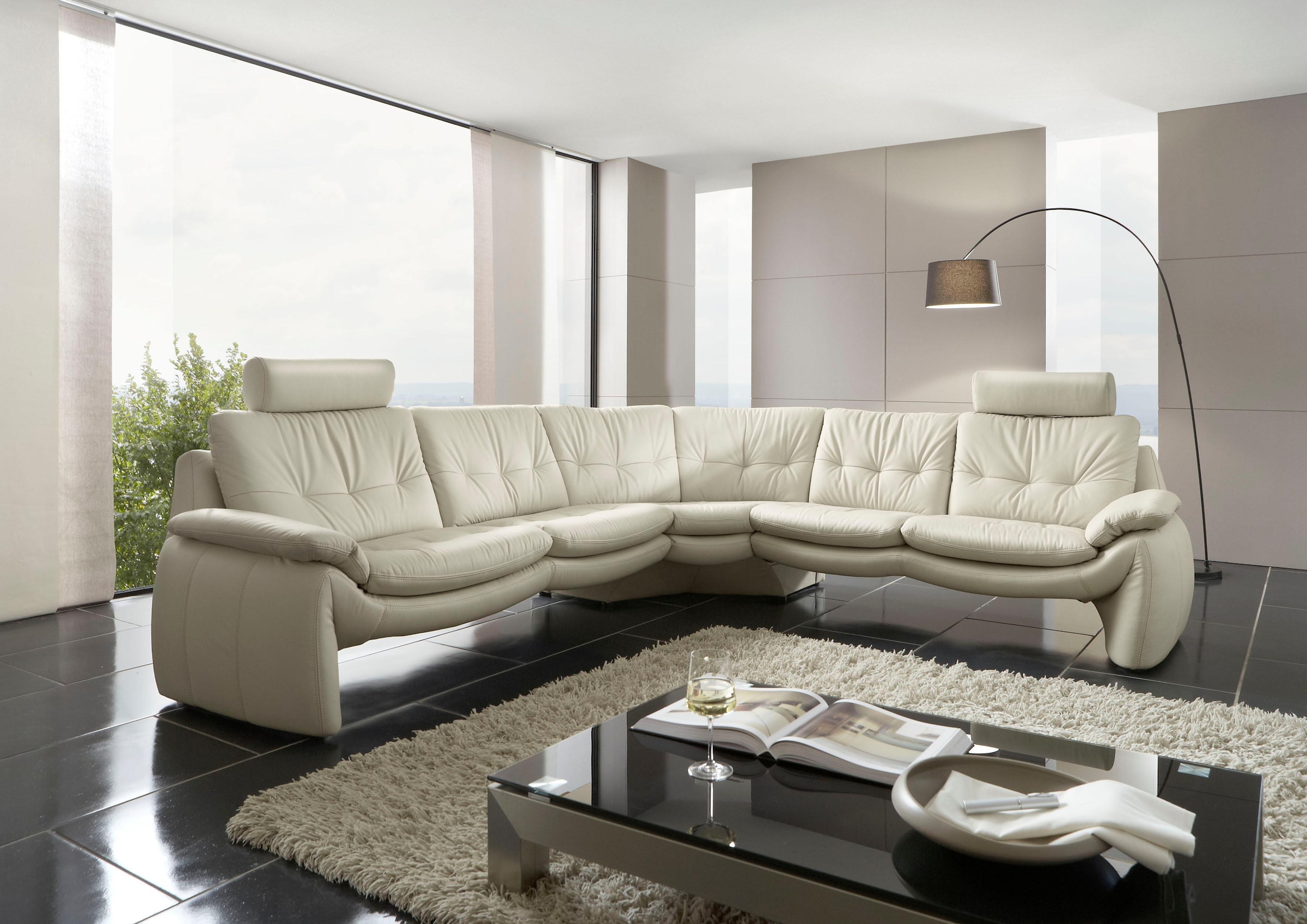PLACES OF STYLE Ecksofa "Luna L-Form", in einzigartiger Optik günstig online kaufen