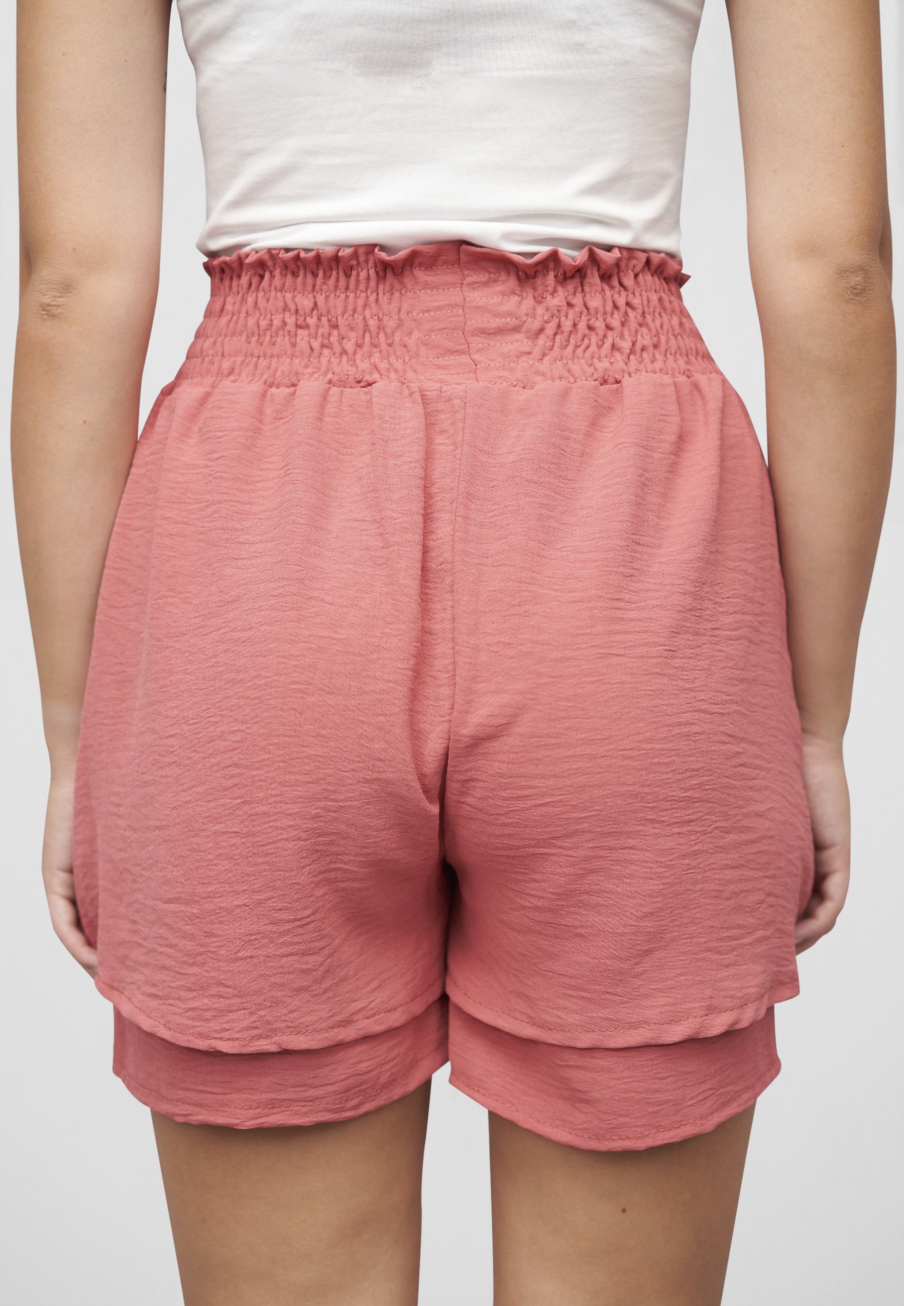 CLOUD 5IVE Shorts »CLOUD 5IVE Musselin Shorts 2-Lagig mit Gummibund«
