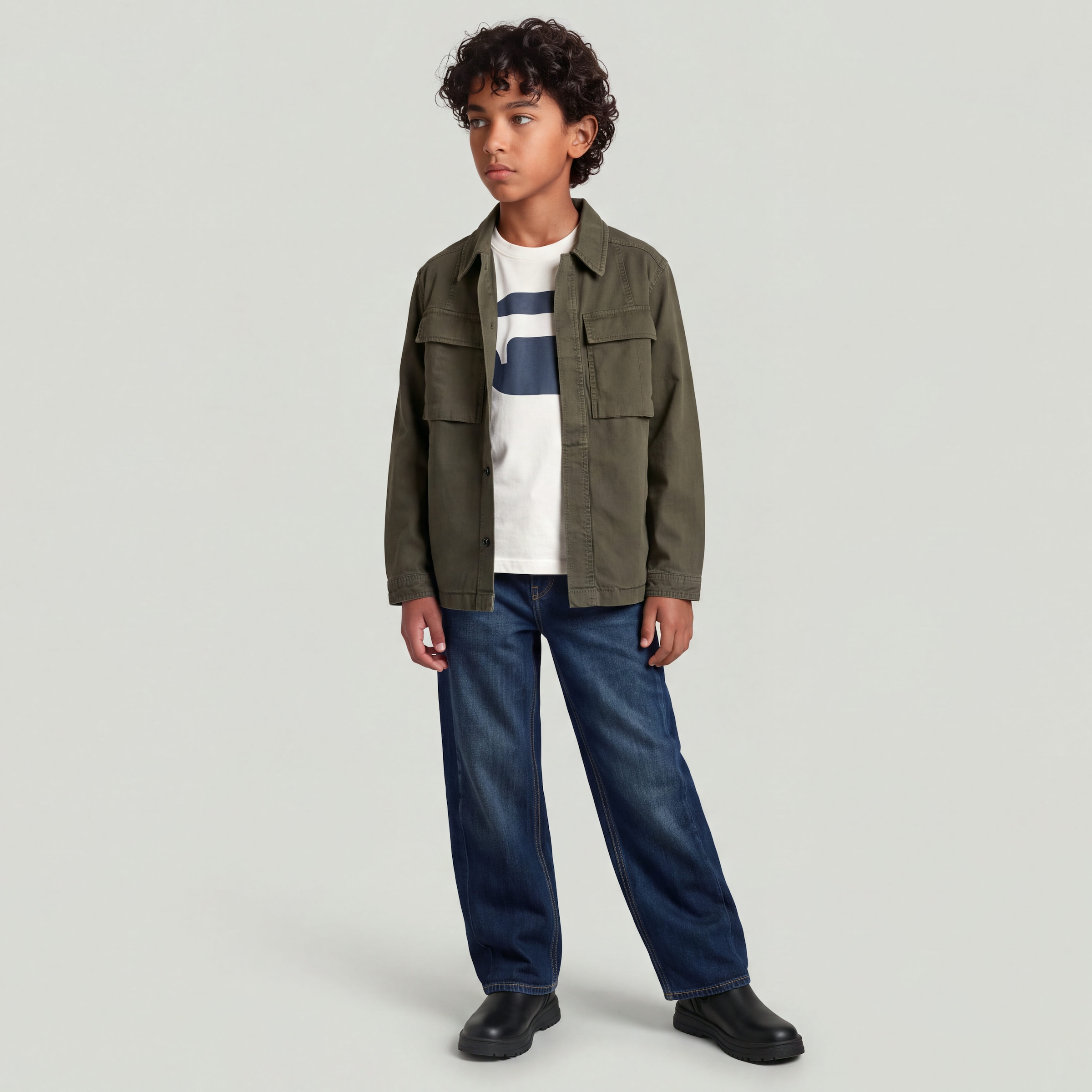 G-STAR T-Shirt »KIDS, OVERSIZED R T SS« mit Logo-Print, Baumwolljersey