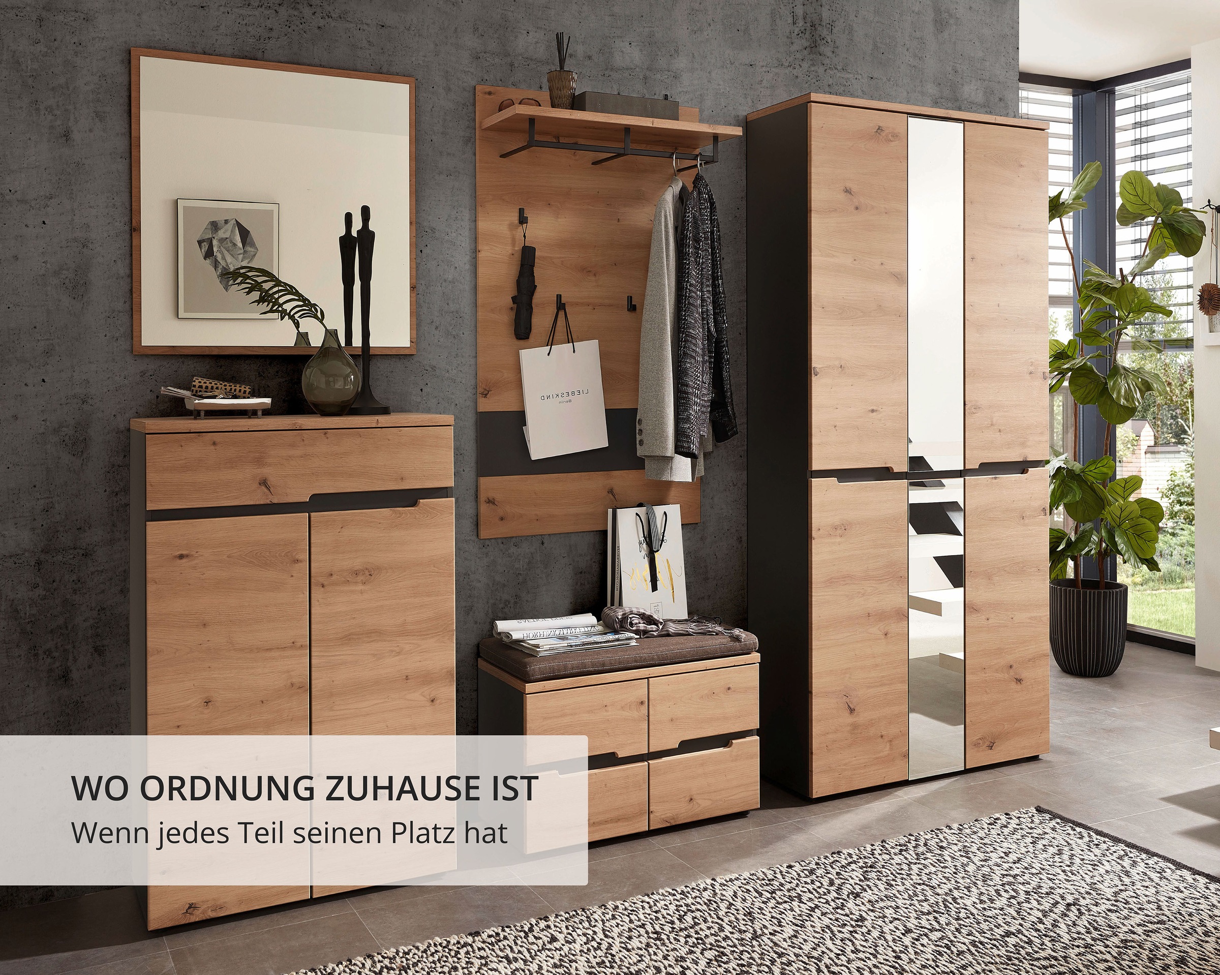 Innostyle Garderoben-Set »MEMPHIS«, (Komplett-Set, 5 St.)