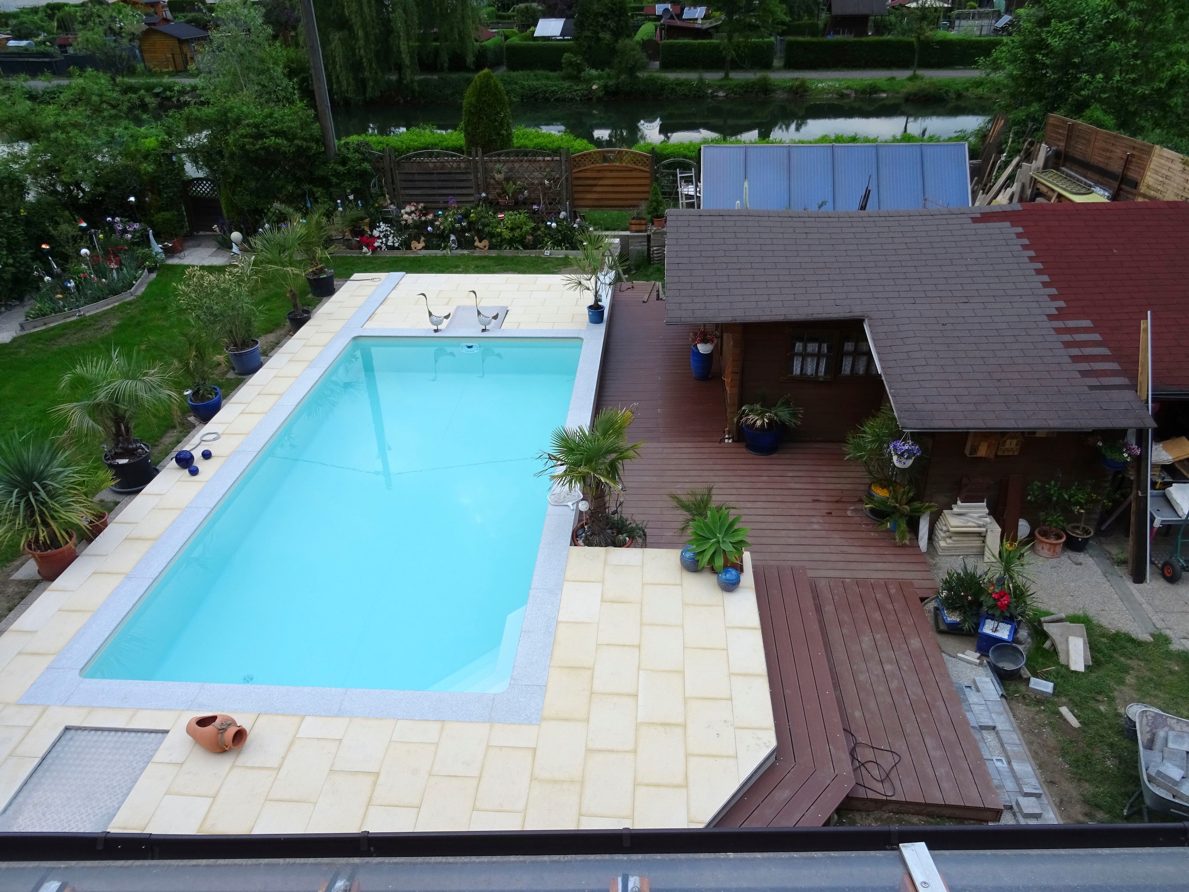 KWAD Pool »Styroporsteinpool mit Ecktreppe«, (Set, 4 tlg.), BxLxH: 300x600x150 cm, Ecktreppe rechts in weiß