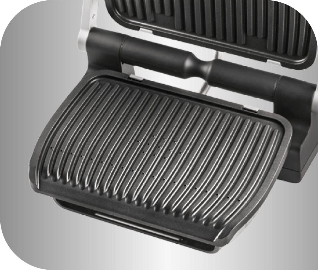 Tefal Kontaktgrill »GC712D OptiGrill+«, 2000 W, 6 Grillprogramme, passt Temperatur + Grillzyklus ans Grillgut an