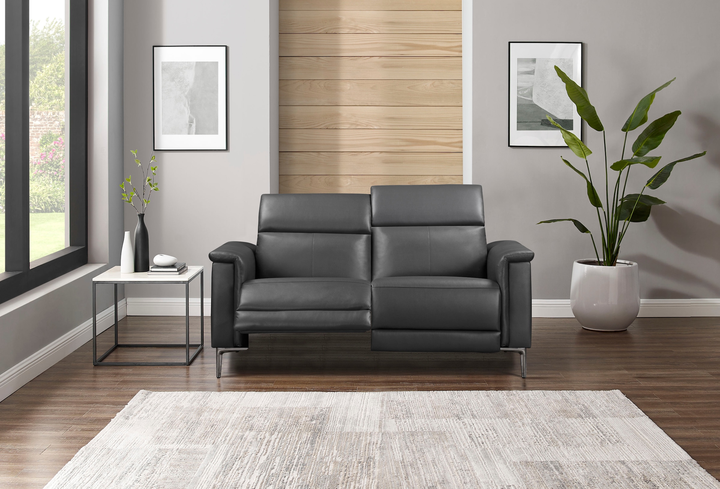 Home affaire 2-Sitzer »Lund«, manueller od. elektrischer Relaxfunktion und USB-C