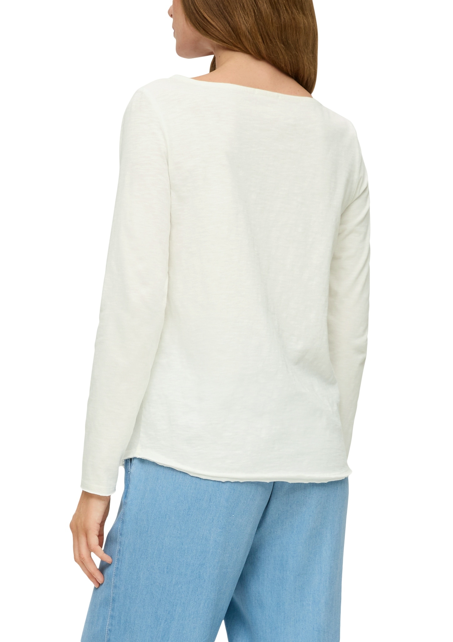 s.Oliver Langarmshirt, mit U-Boot Ausschnitt