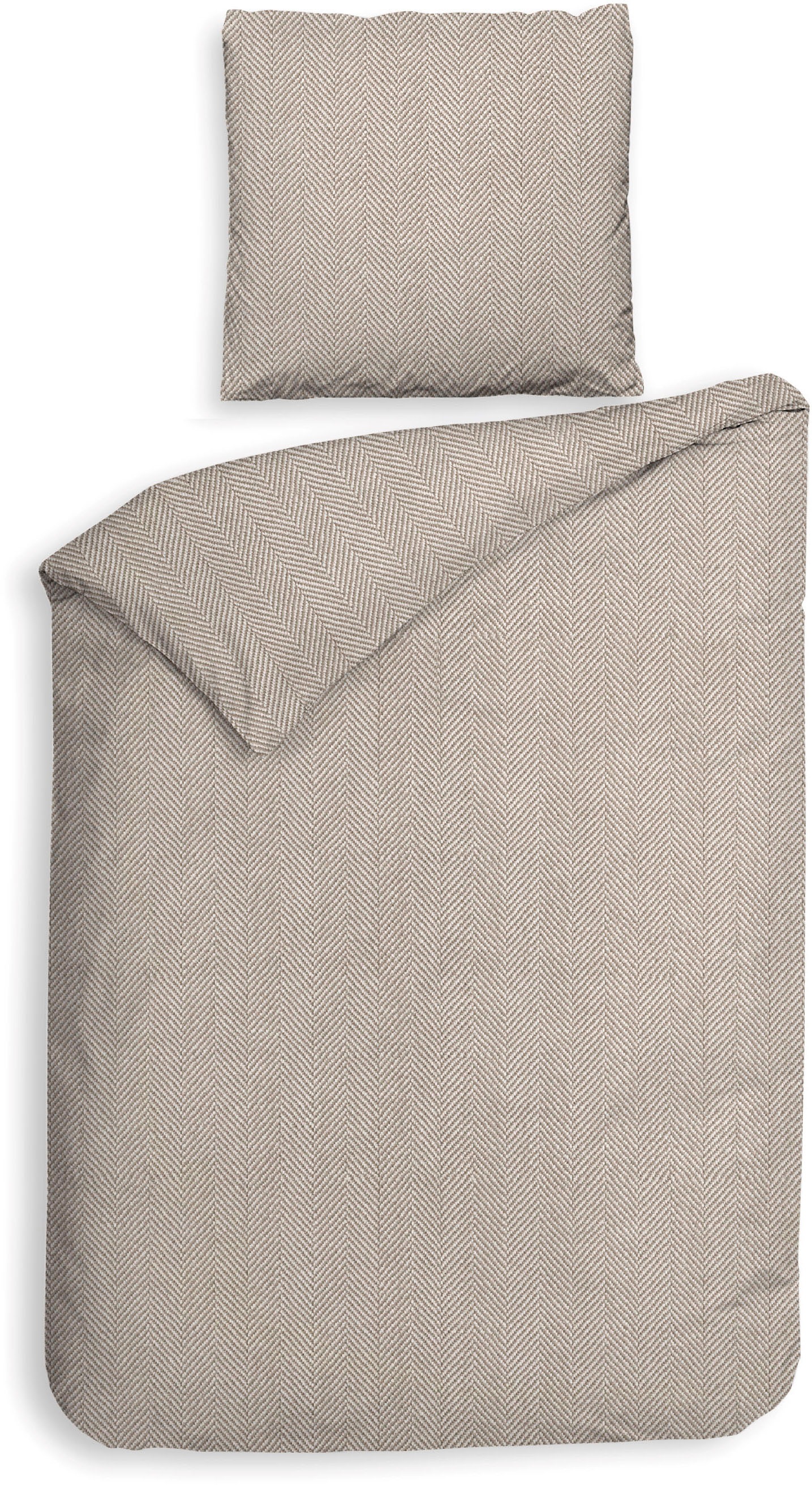 Heckett & Lane Bettwäsche »Spina« 2 Stk. tlg. Fischgrät Muster, 100% Baumwo günstig online kaufen