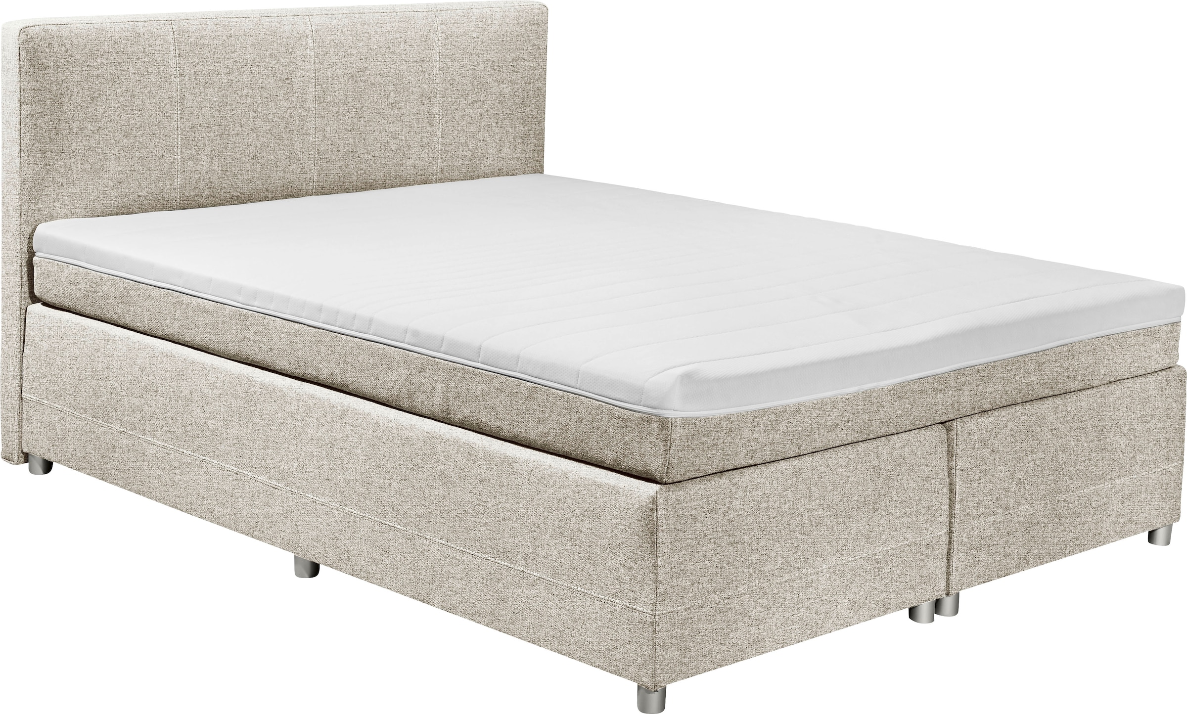 ED EXCITING DESIGN Boxspringbett "Luanda", wahlweise mit Matratze und Toppe günstig online kaufen